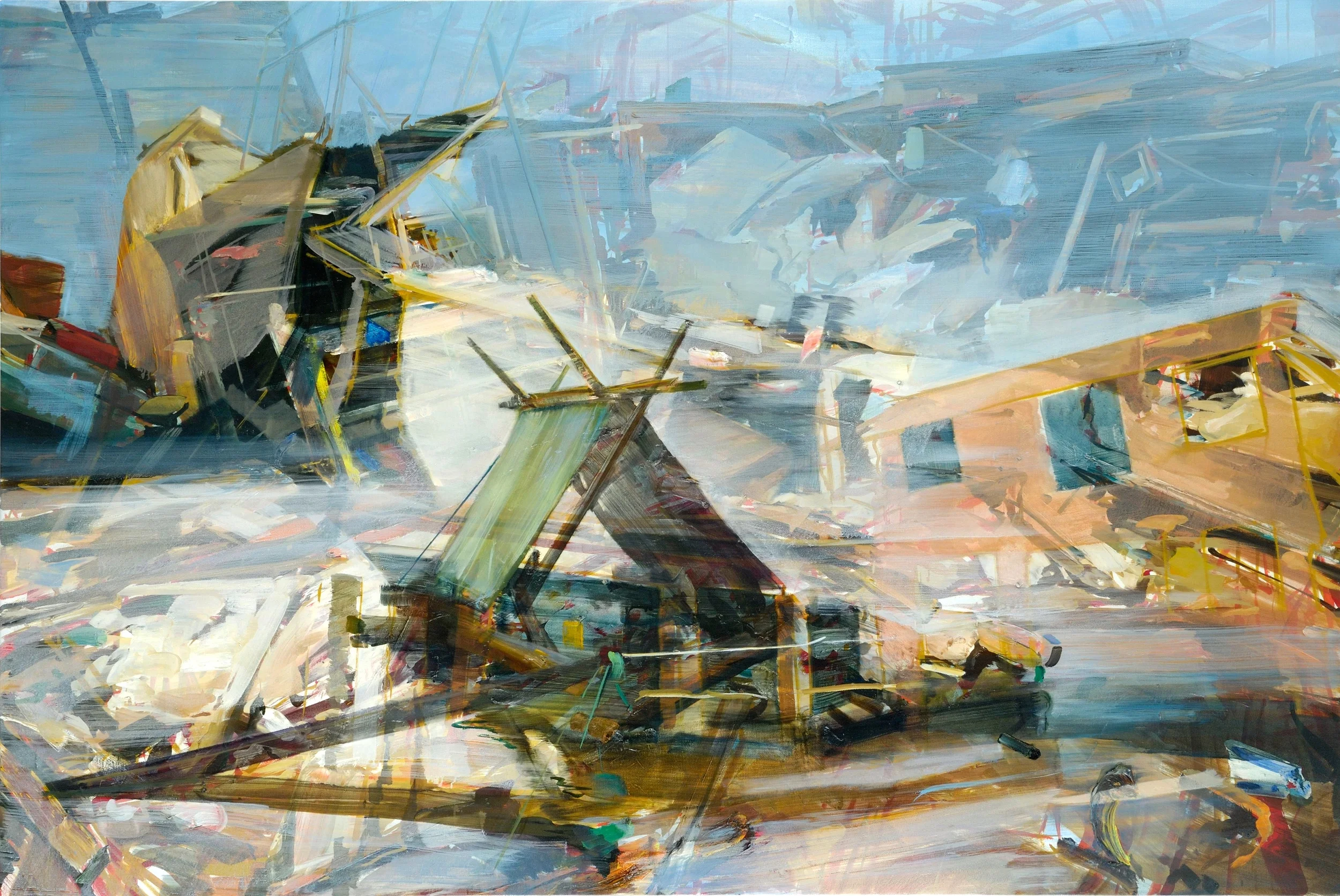 Untitled (mobile home) , 2011, oil on canvas, 135 x 200cm. Private collection , France
