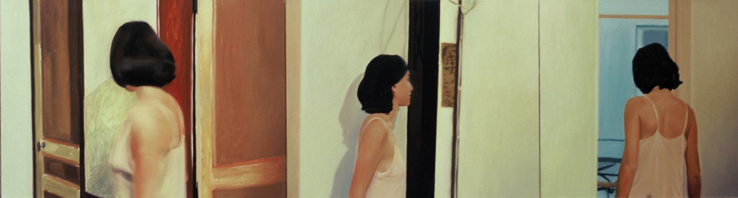  Untitled , 1999, oil on canvas, 96 x 380cm (triptych). Private collection, France 