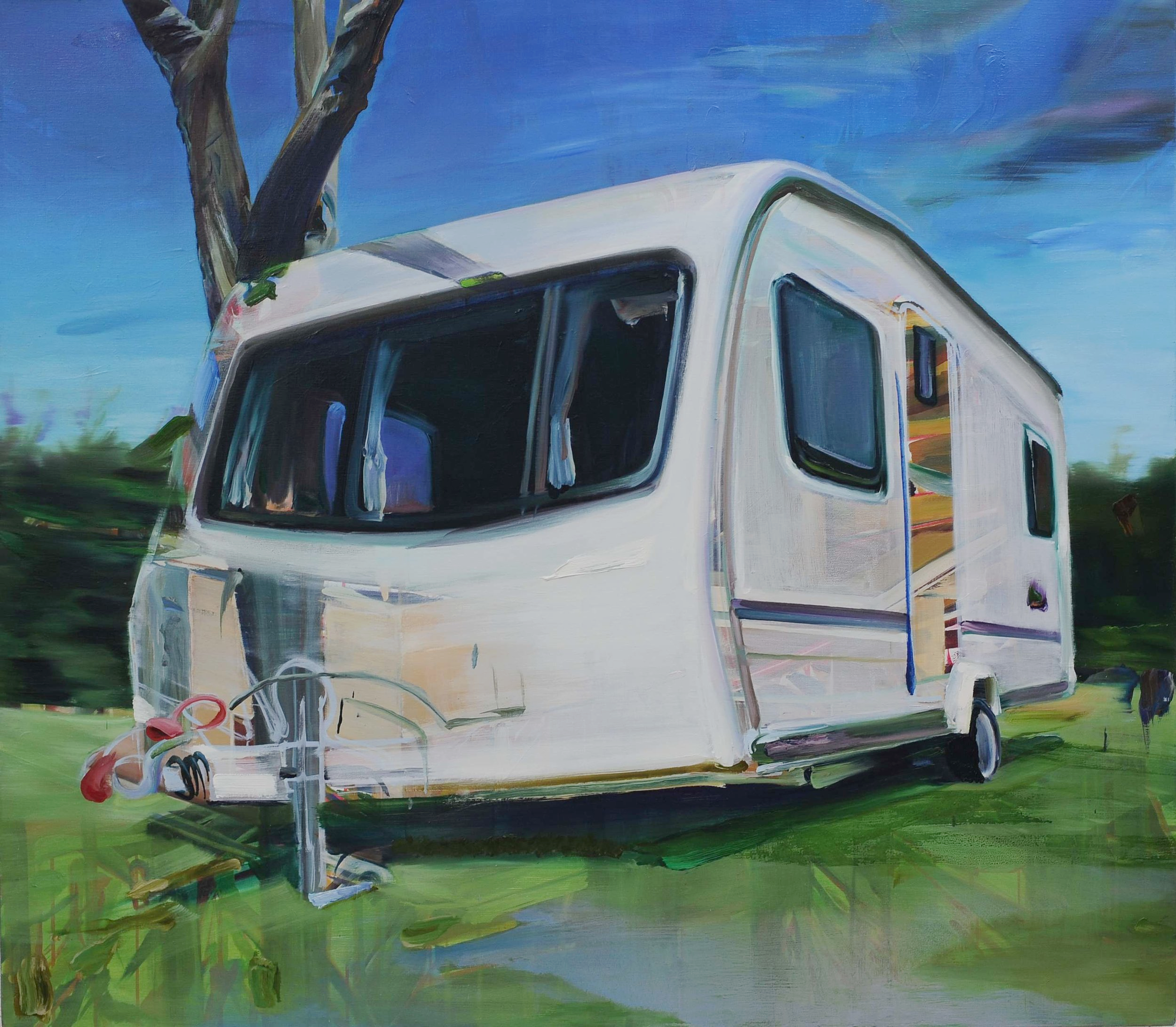   Untitled (Mobile Home) , 2009, oil on canvas, 140 x 160cm. Private collection, Switzerland 