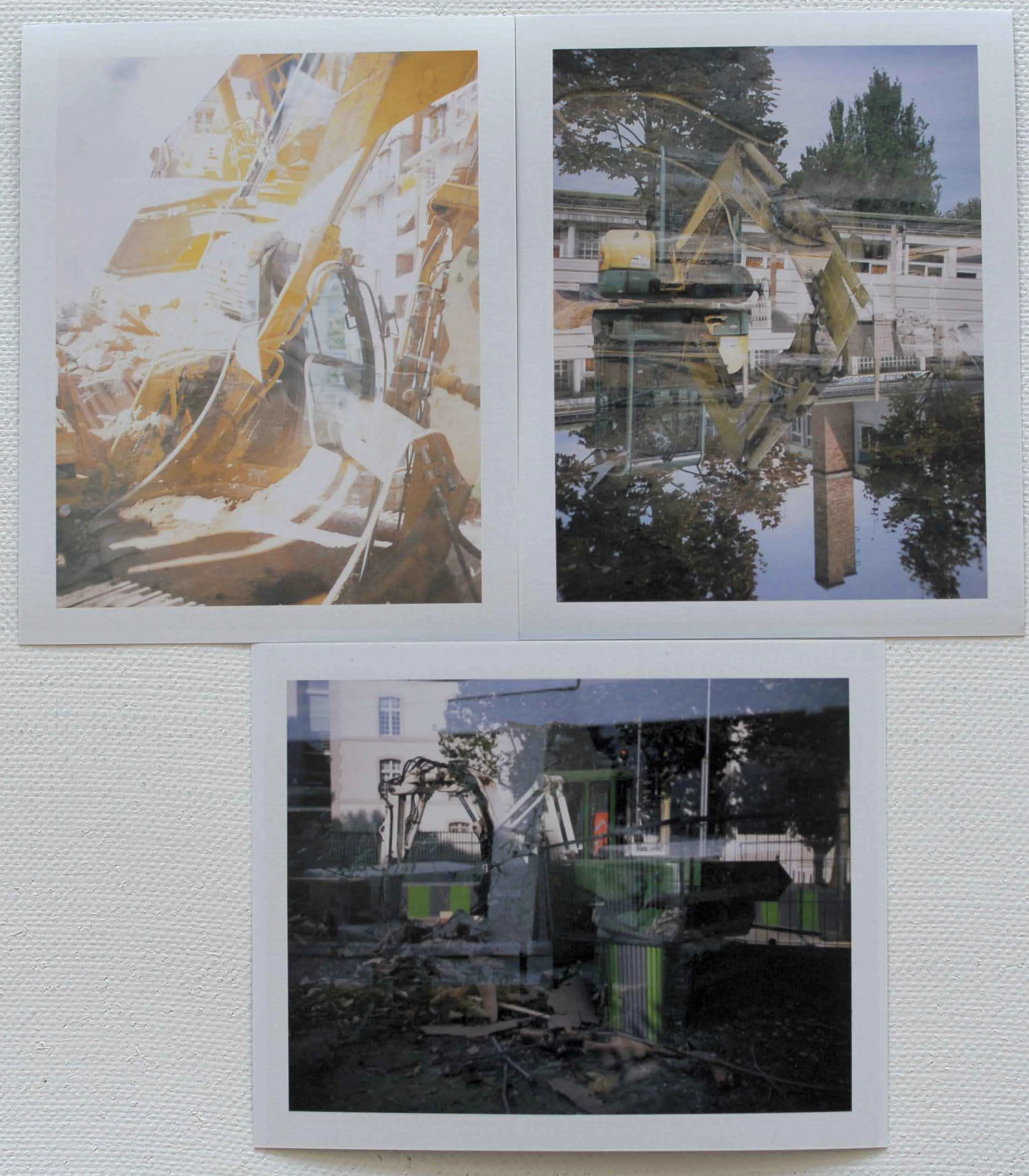 Two images intersect , Paris 2009, polaroid film. Archival inkjet print edition of three