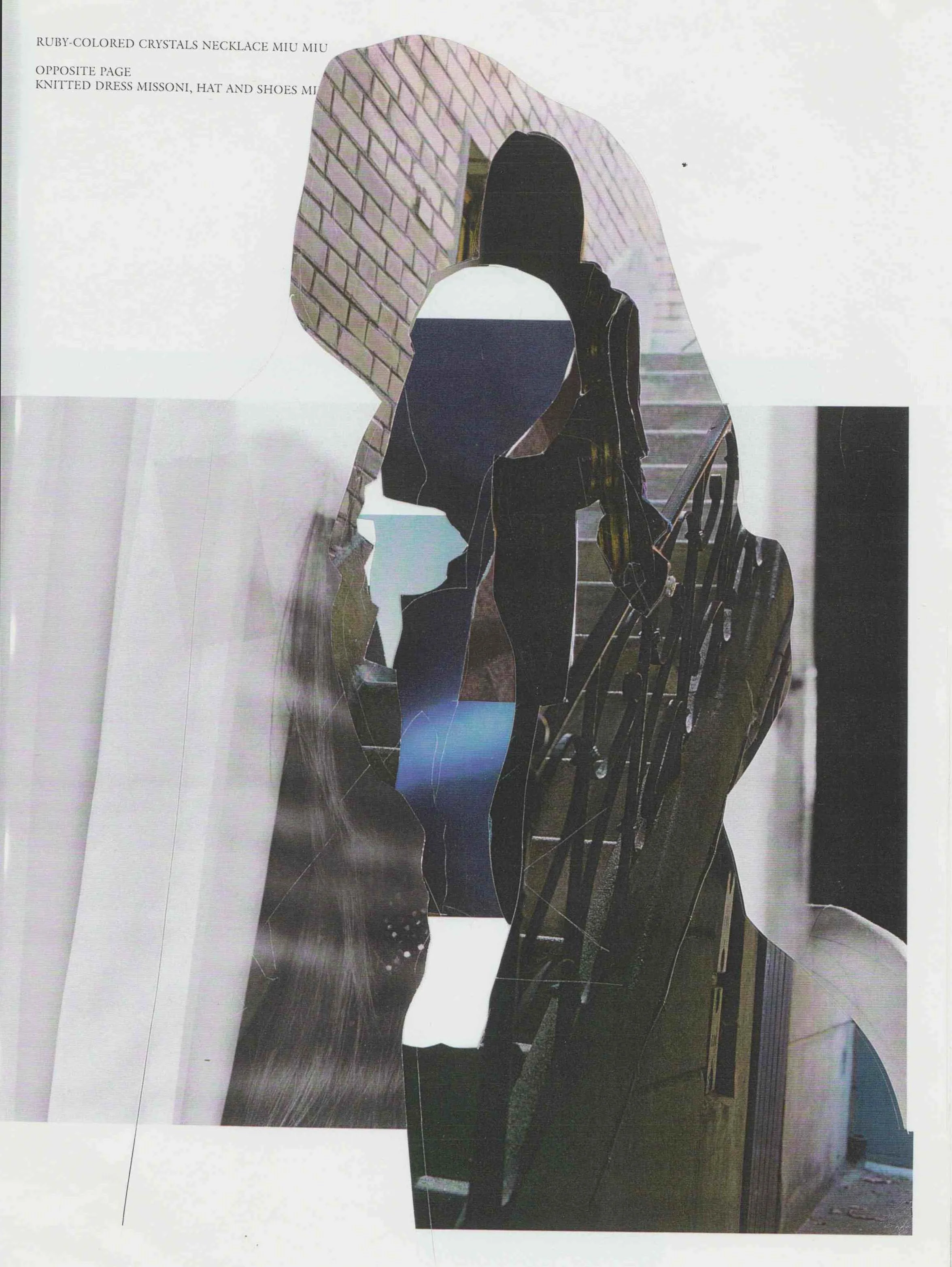 Scalpel drawings (cutting through images), 2004.