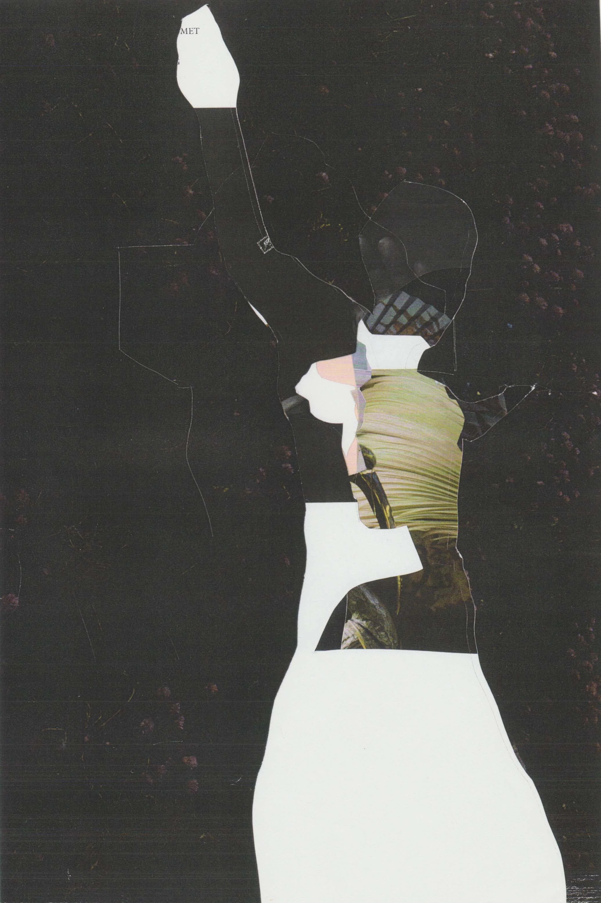 Scalpel drawings (cutting through images) , 2004. 