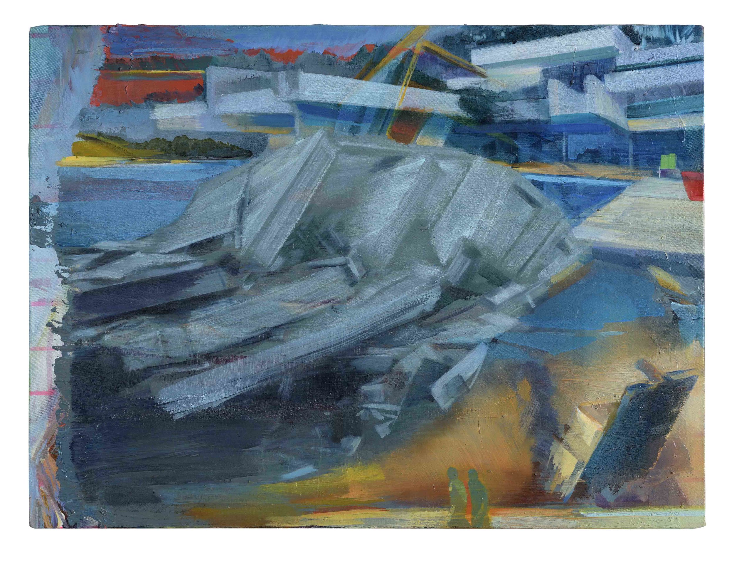   Triple landscape , 2012/2017, oil on canvas, 60x81cm. Private collection, UK 