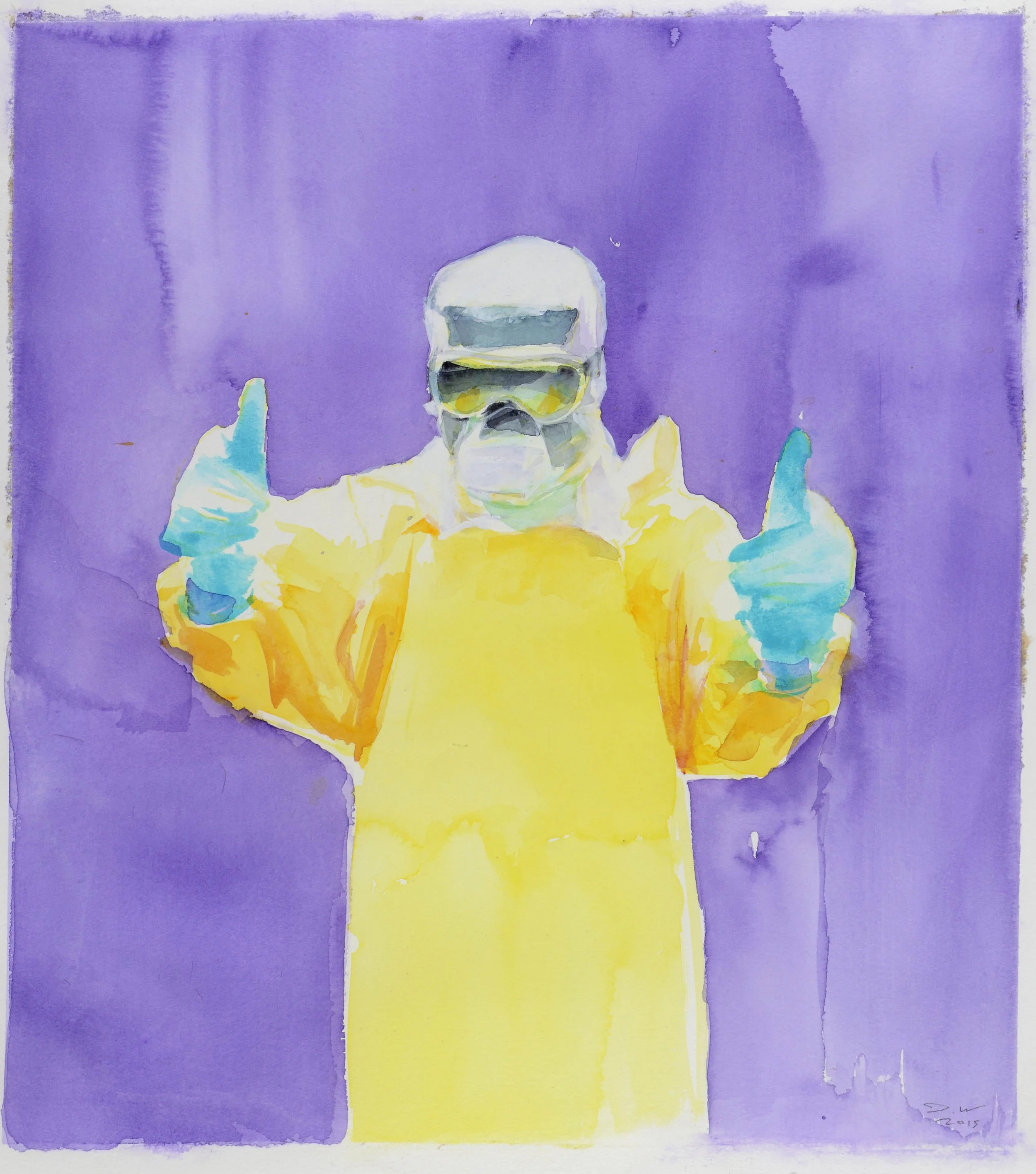 untitled , 2015, watercolour and gouache on paper, 43 x 38cm