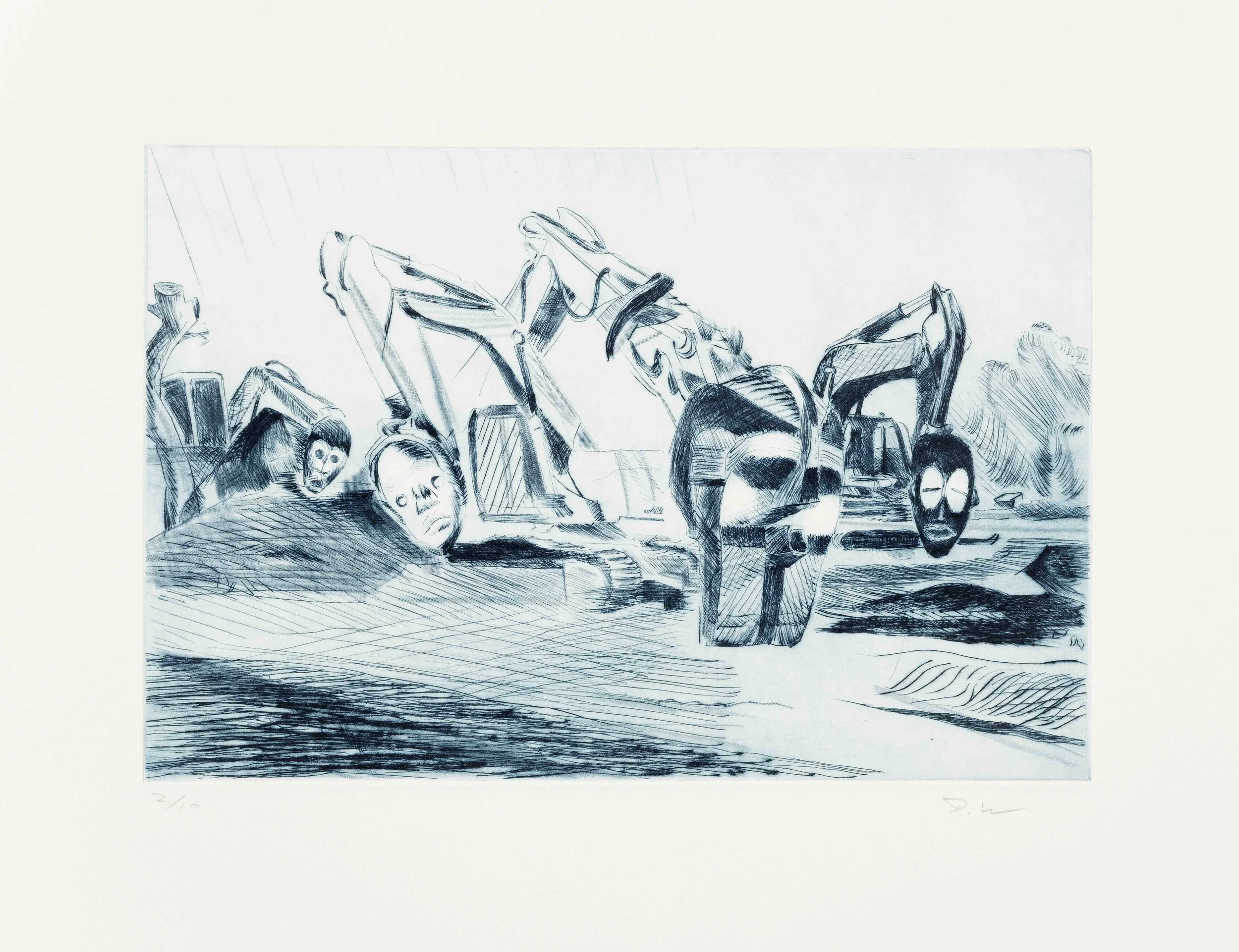 Conglomerate, 2018, drypoint (edition of 10), 25x30cm