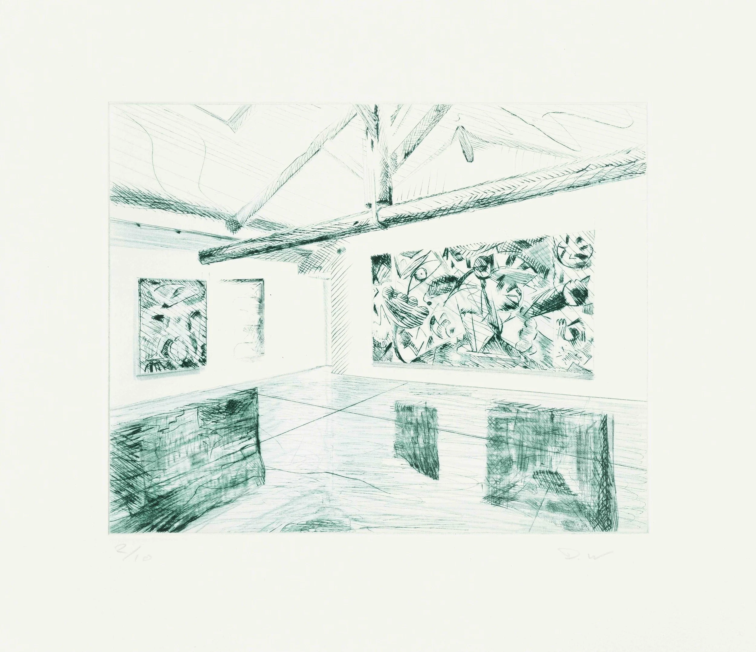 Reflections, 2018, drypoint (edition of 10), 20x25cm
