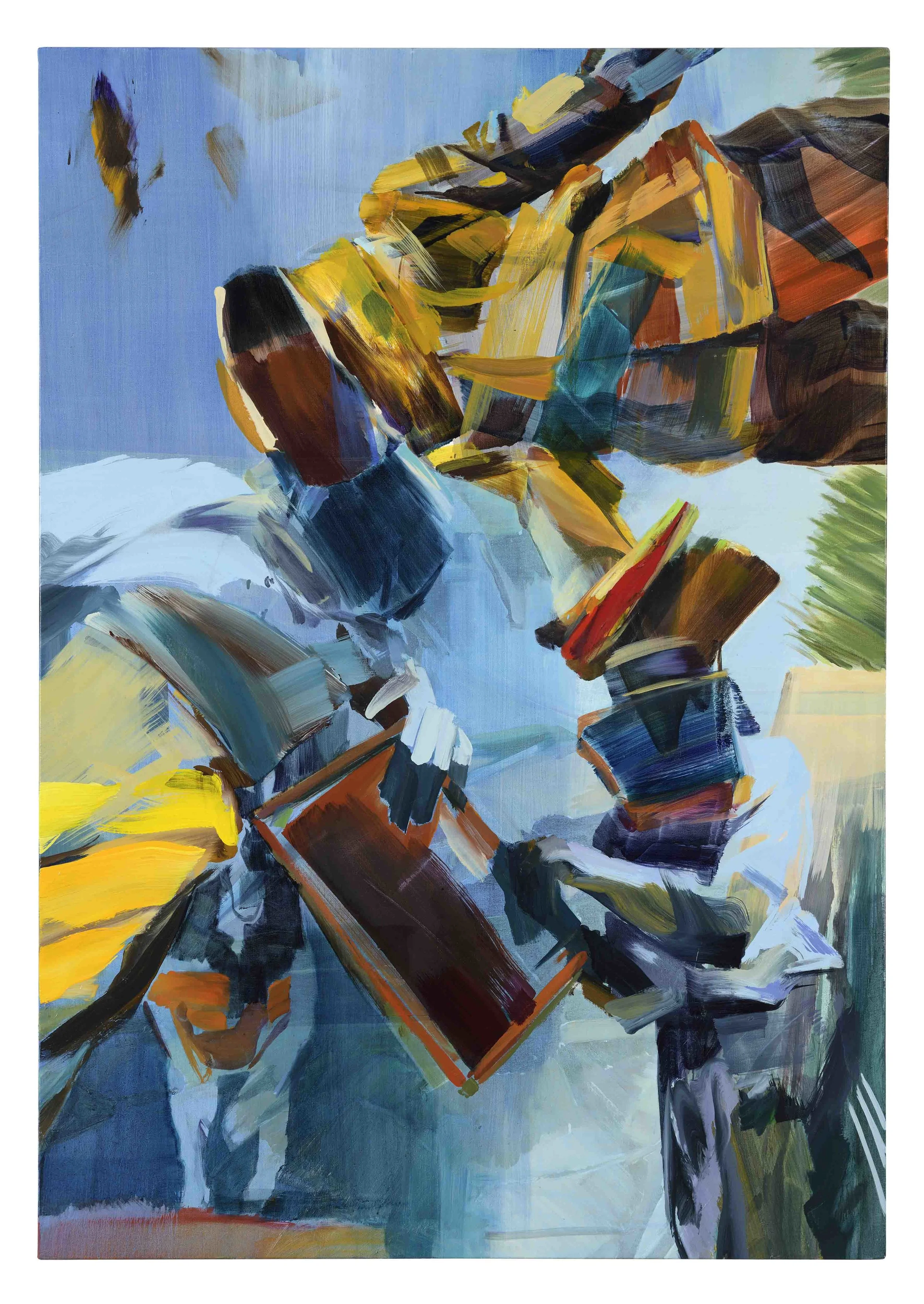 Jumping through hoops , 2018, oil on canvas, 162x114cm. Private collection (FR)