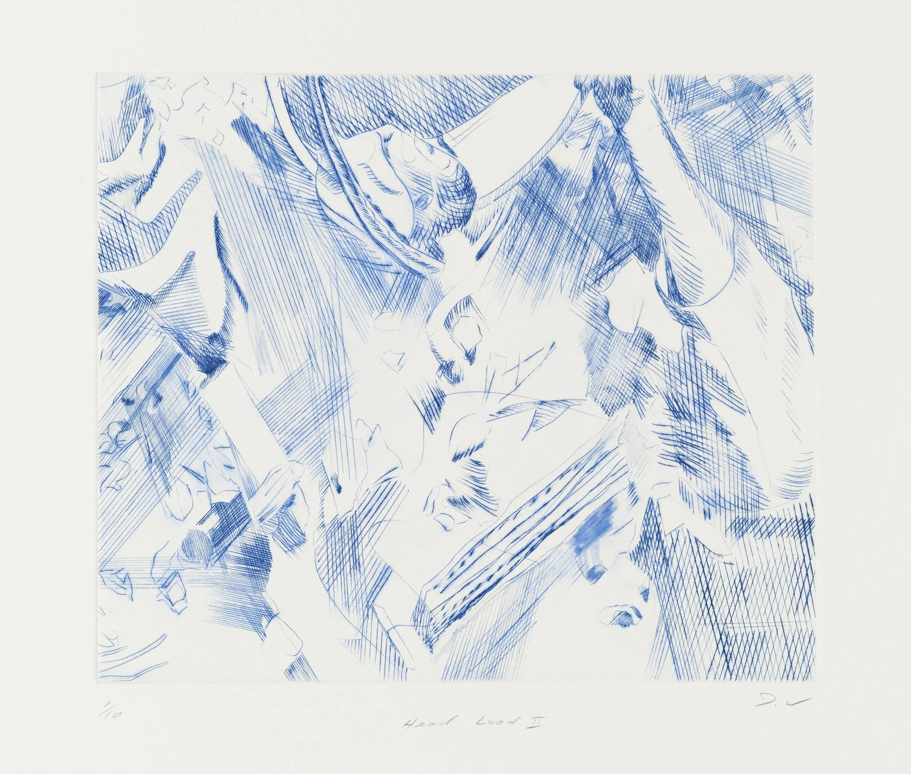 Head Load II , 2018, drypoint, 25x30cm