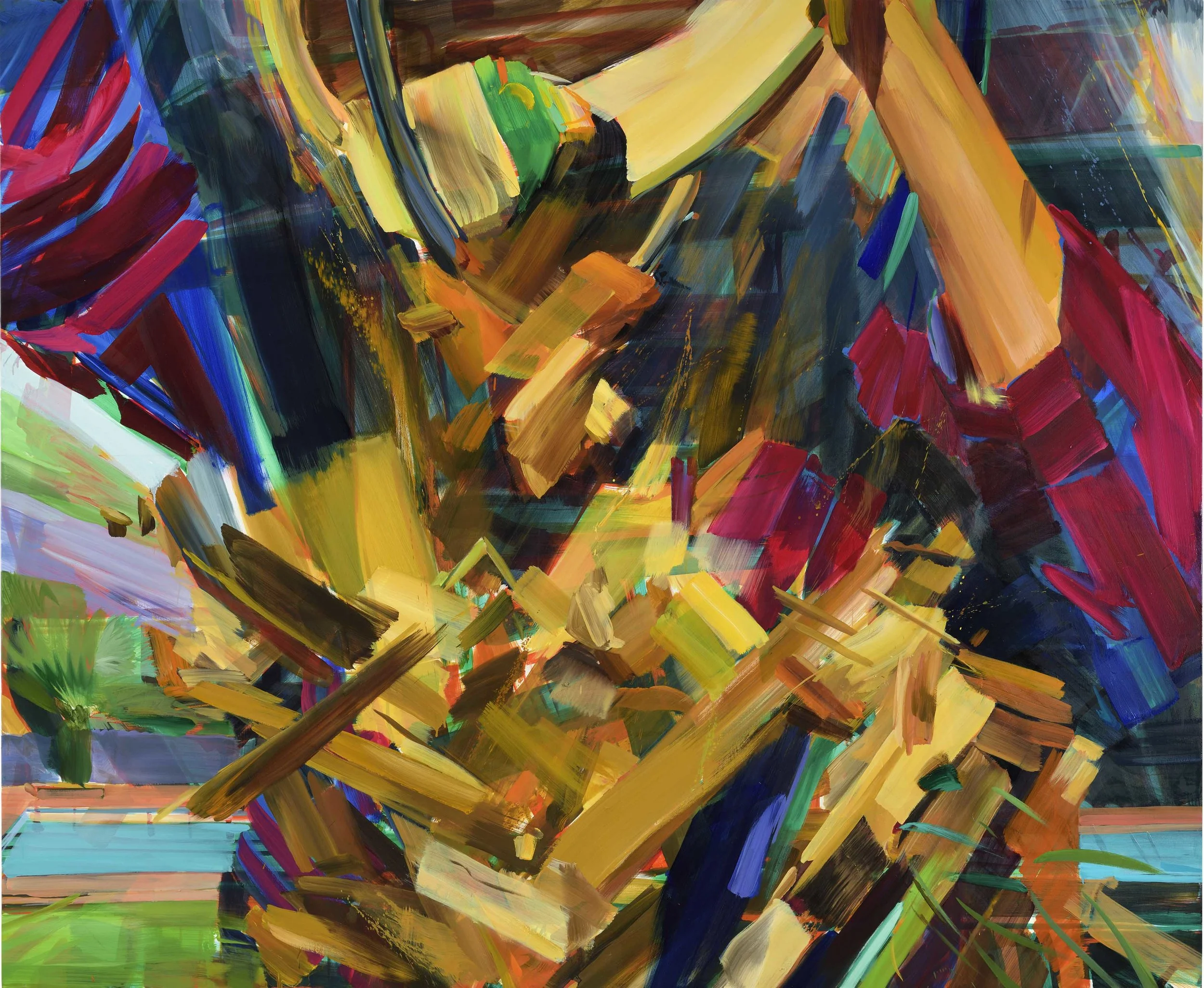 Head Load (working structures) , 2018, oil on canvas, 207x251,5cm. Private collection (DE)