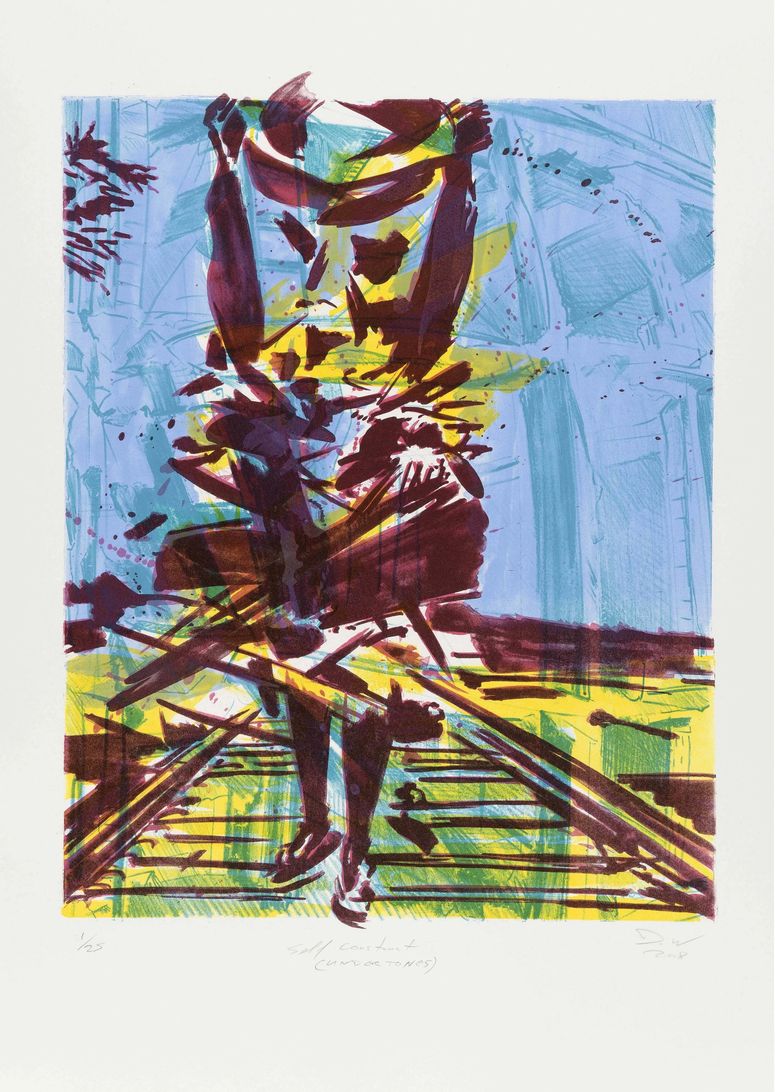 Self Construct (Undertones) , 2018, lithograph, 75x58cm