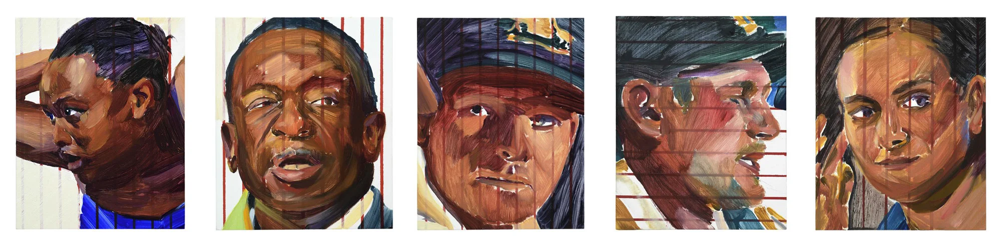What’s on your mind , 2018, oil on wood, 25x20cm each