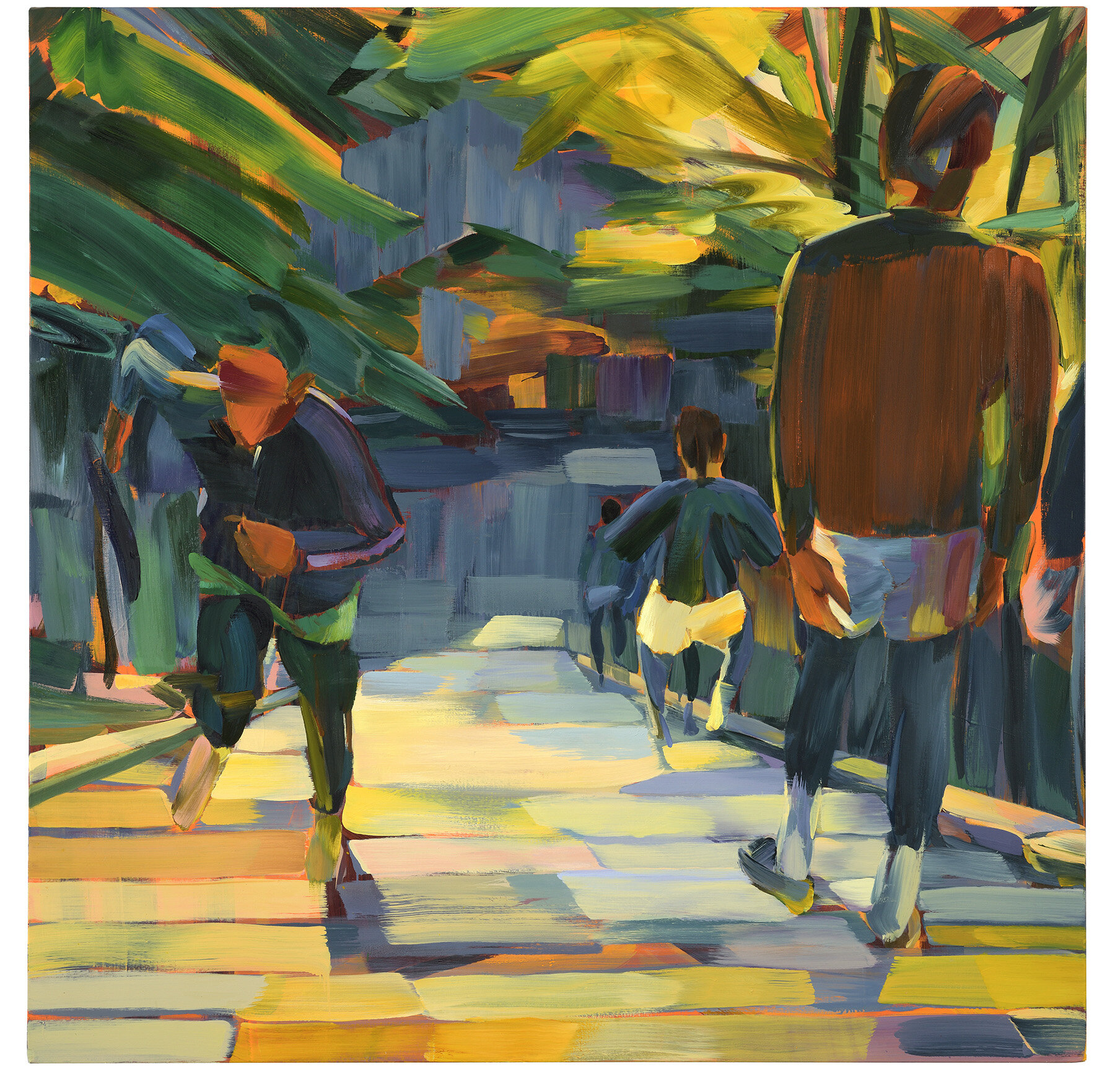   Tokyo Steps , 2019, oil on canvas, 180x180cm. Private collection, Austria 