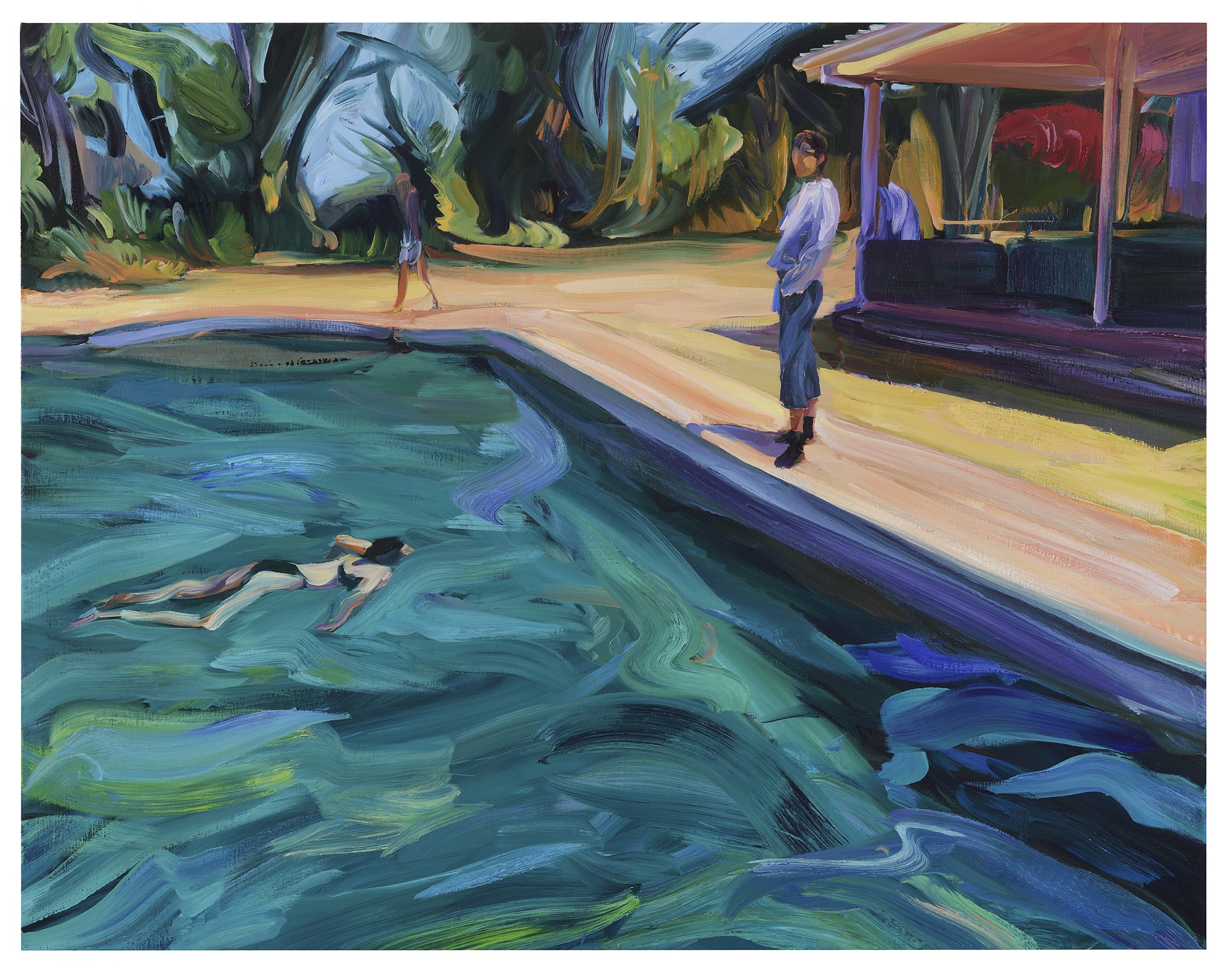 Three figures , 2025, oil on canvas, 114 x 146 cm