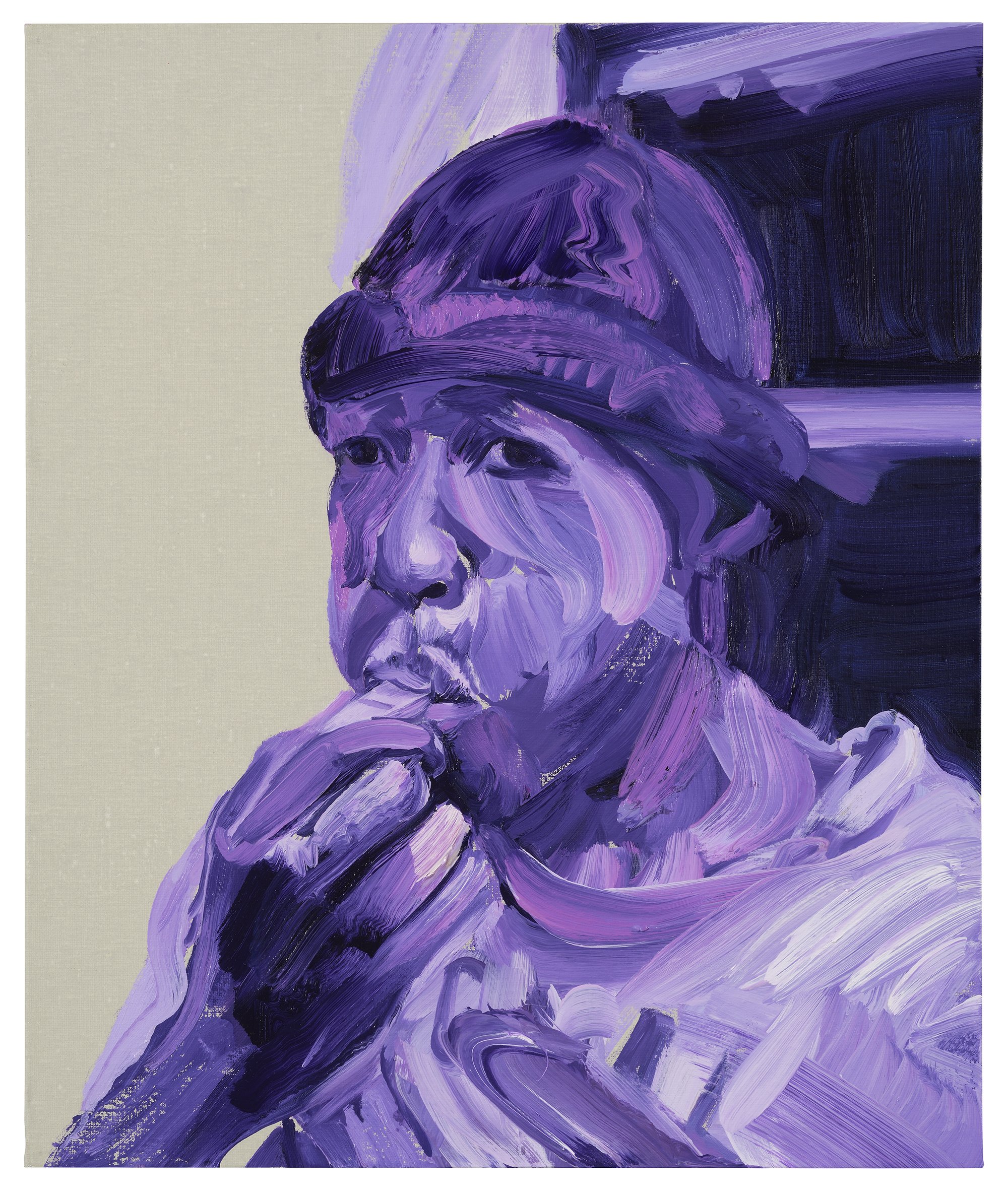Violet Whistleblower I , 2025, oil on canvas, 55 x 46cm