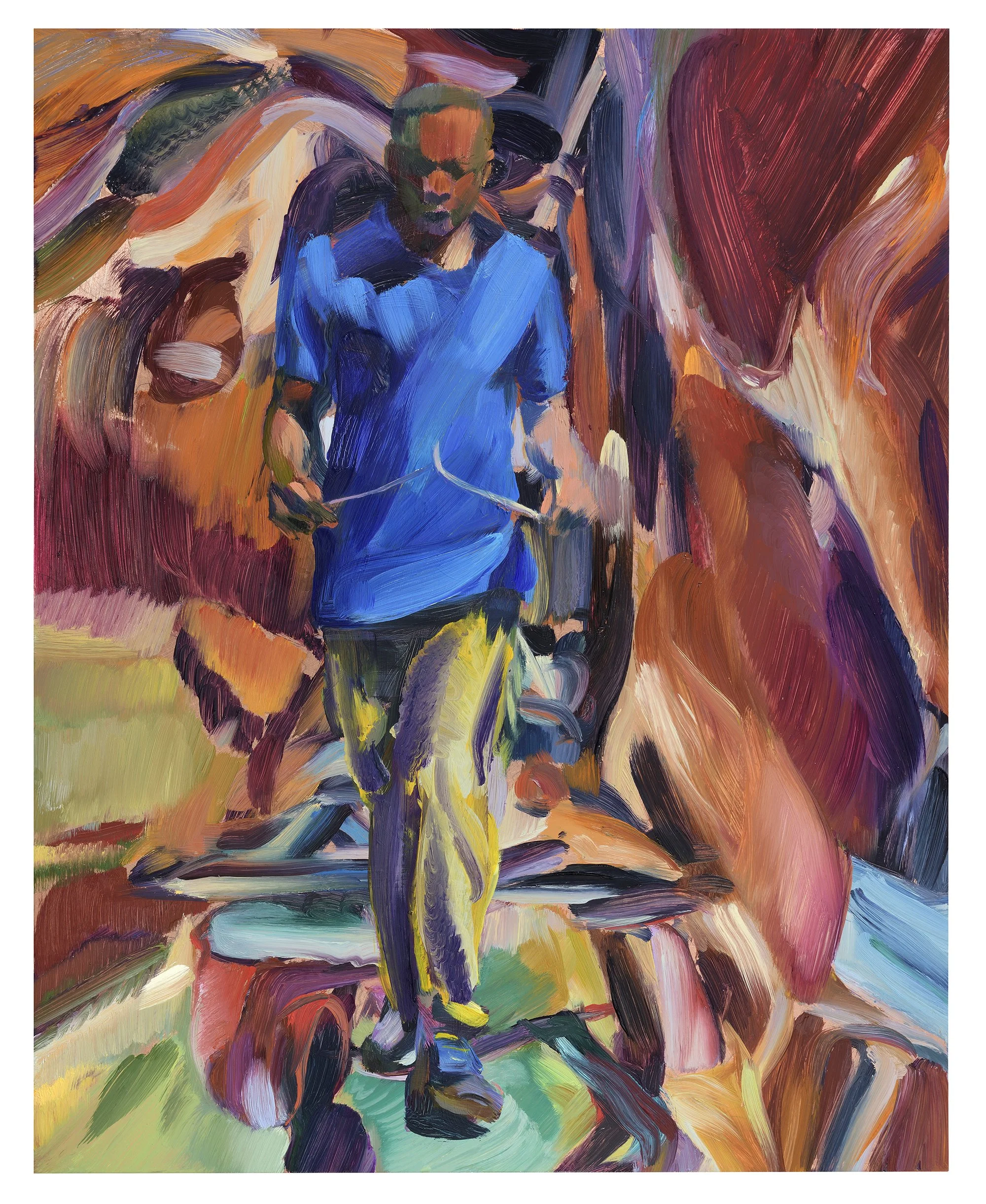 Water Diviner (Ben) , 2024, oil on copper, 50 × 40cm