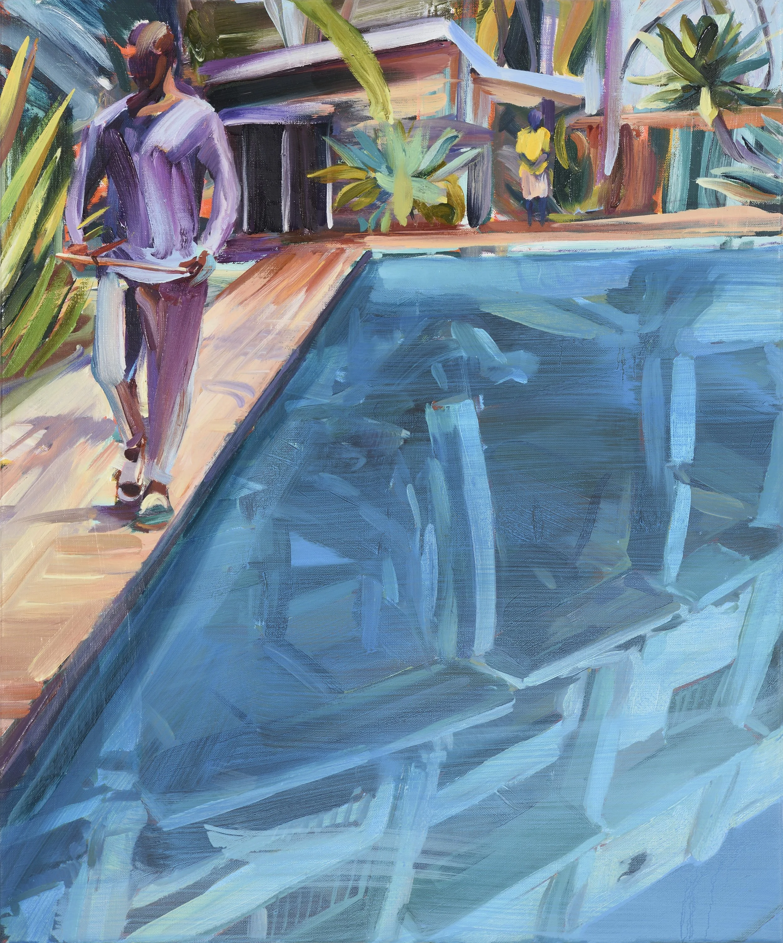   Water Figures (1) , 2025, oil on canvas, 73 x 60 cm 