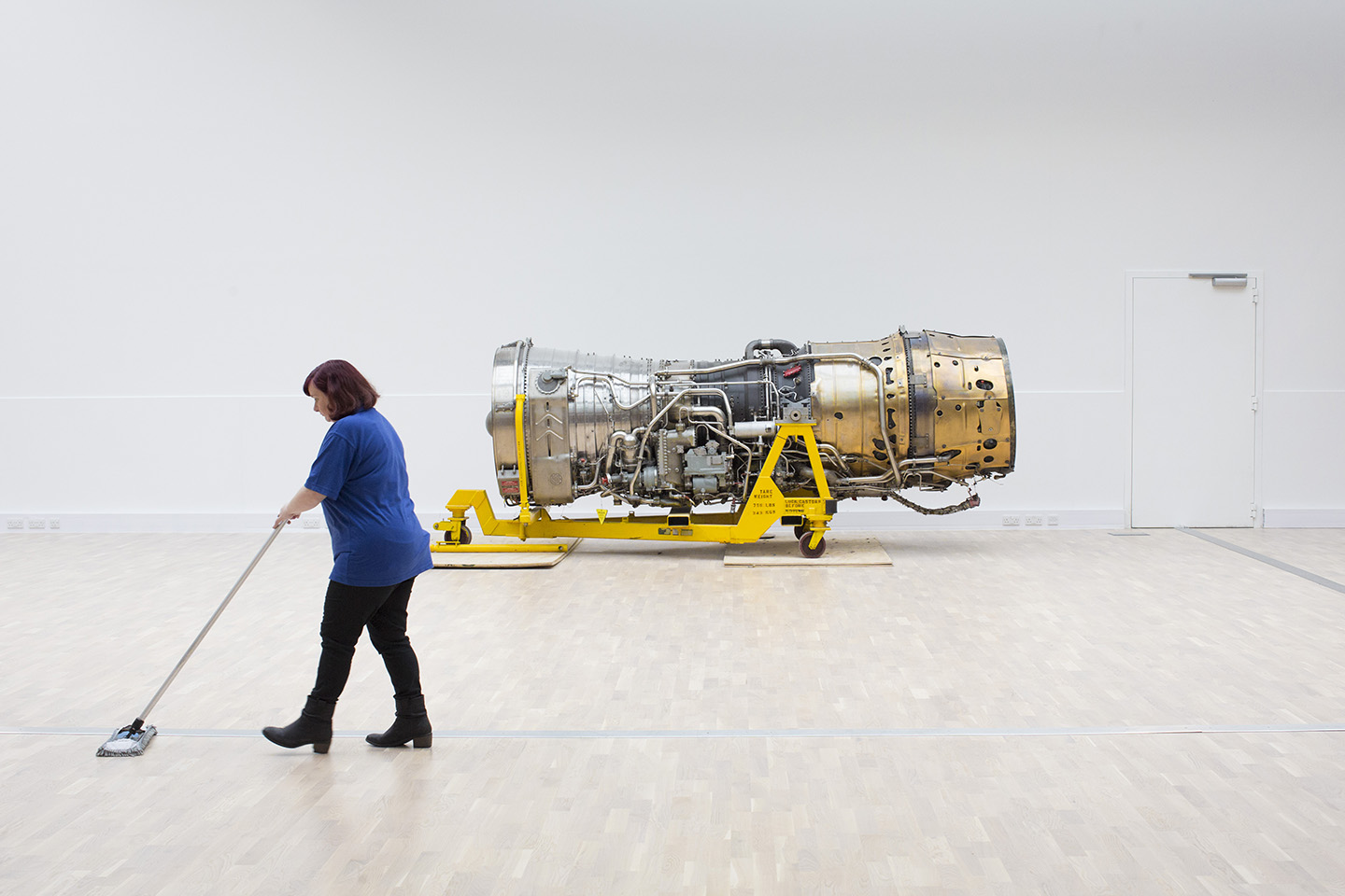 A concorde engine inside Dyson HQ. 