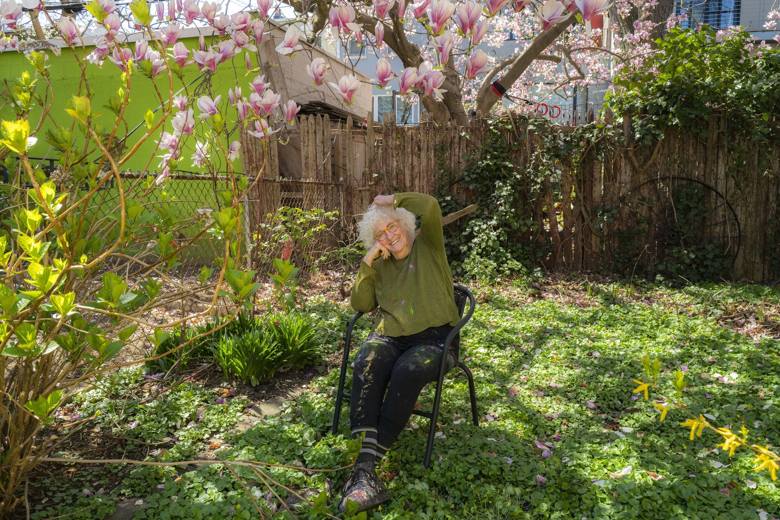 Artist Joan Snyder in Brooklyn, New York