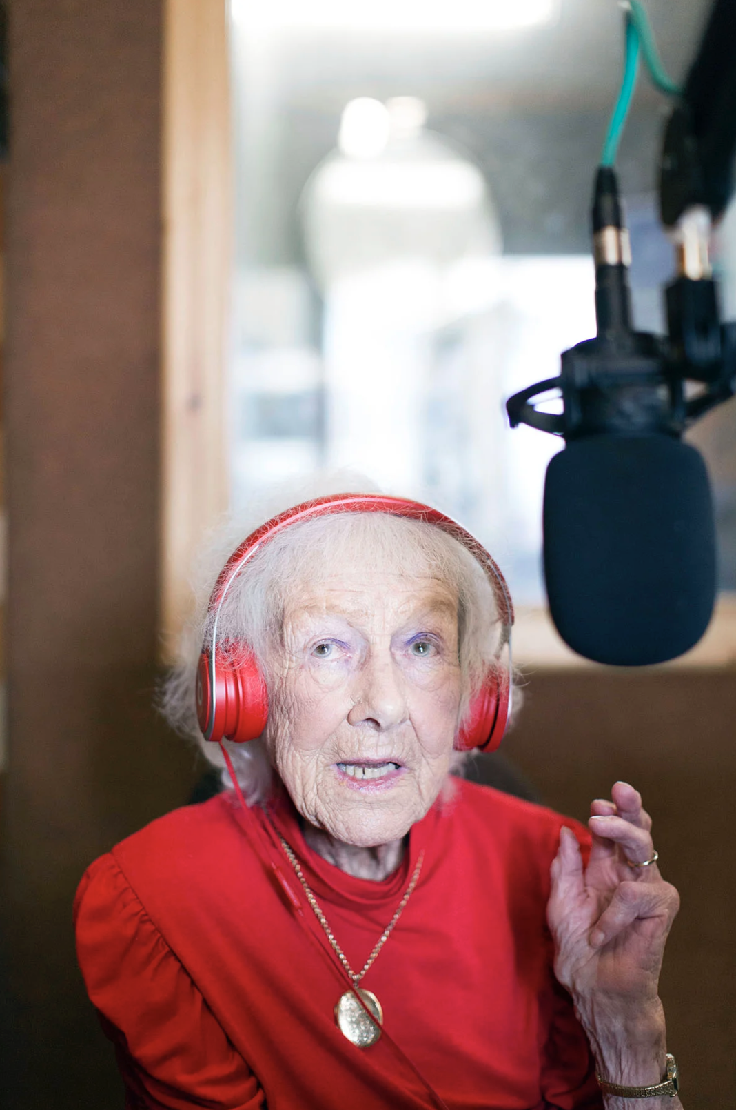 Disc jockey Audrey Anderson