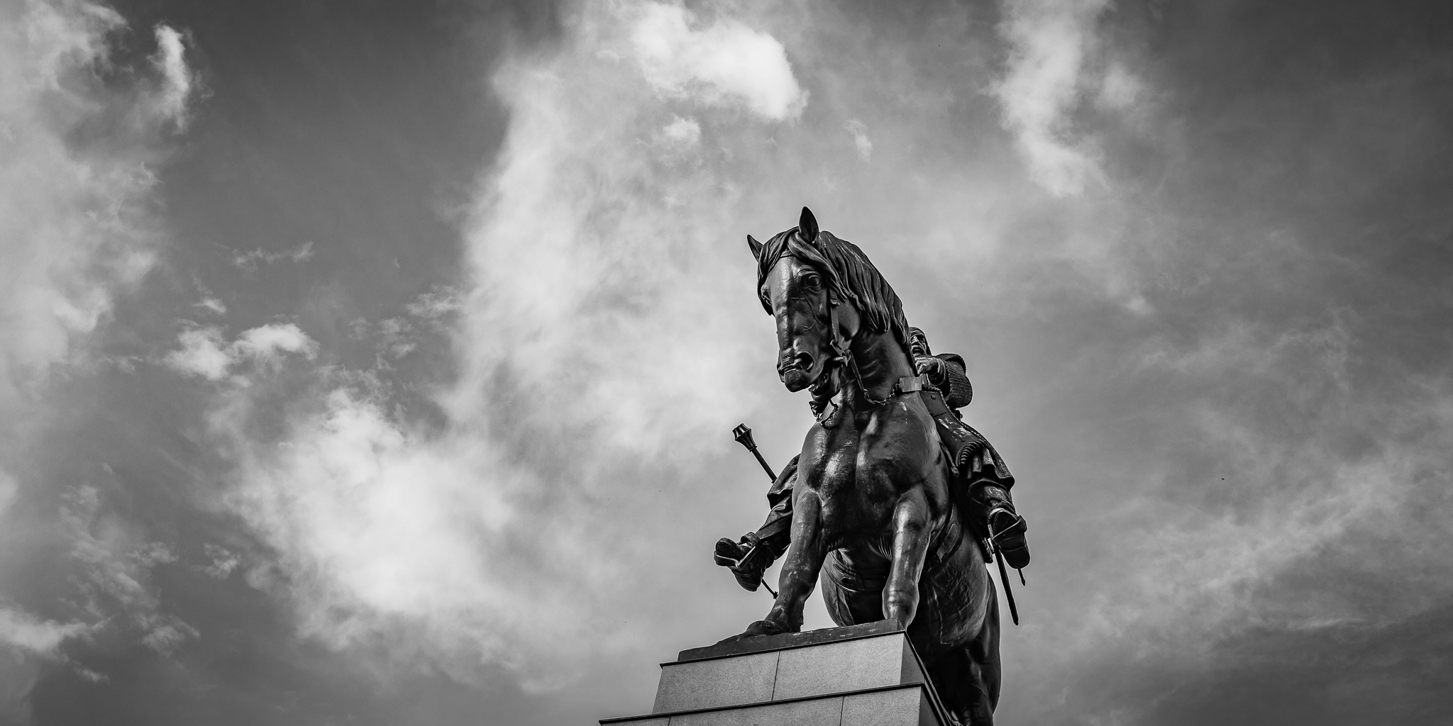 The National Monument on top of Vítkov hill in Prague