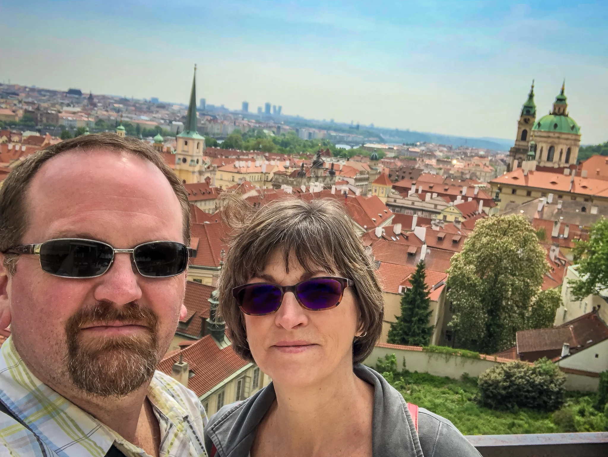 Overlooking beautiful Prague in May of 2018.
