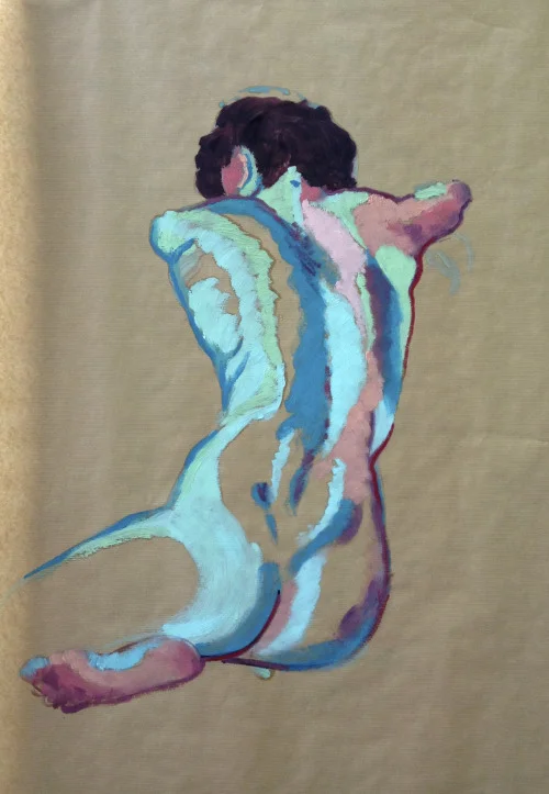 Suzanne I oil on kraft paper 24x36
