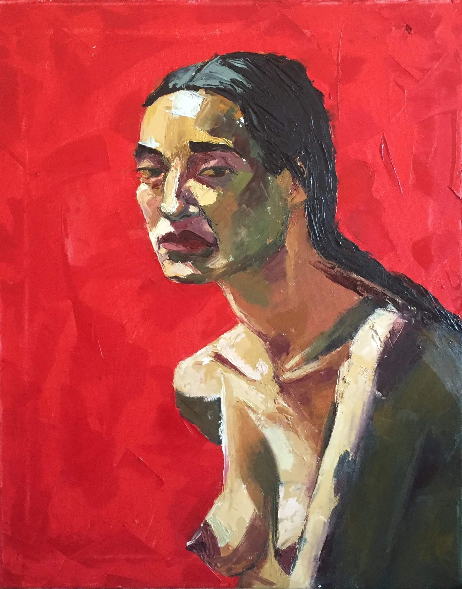 Evelyn oil on canvas 16x20 *SOLD*