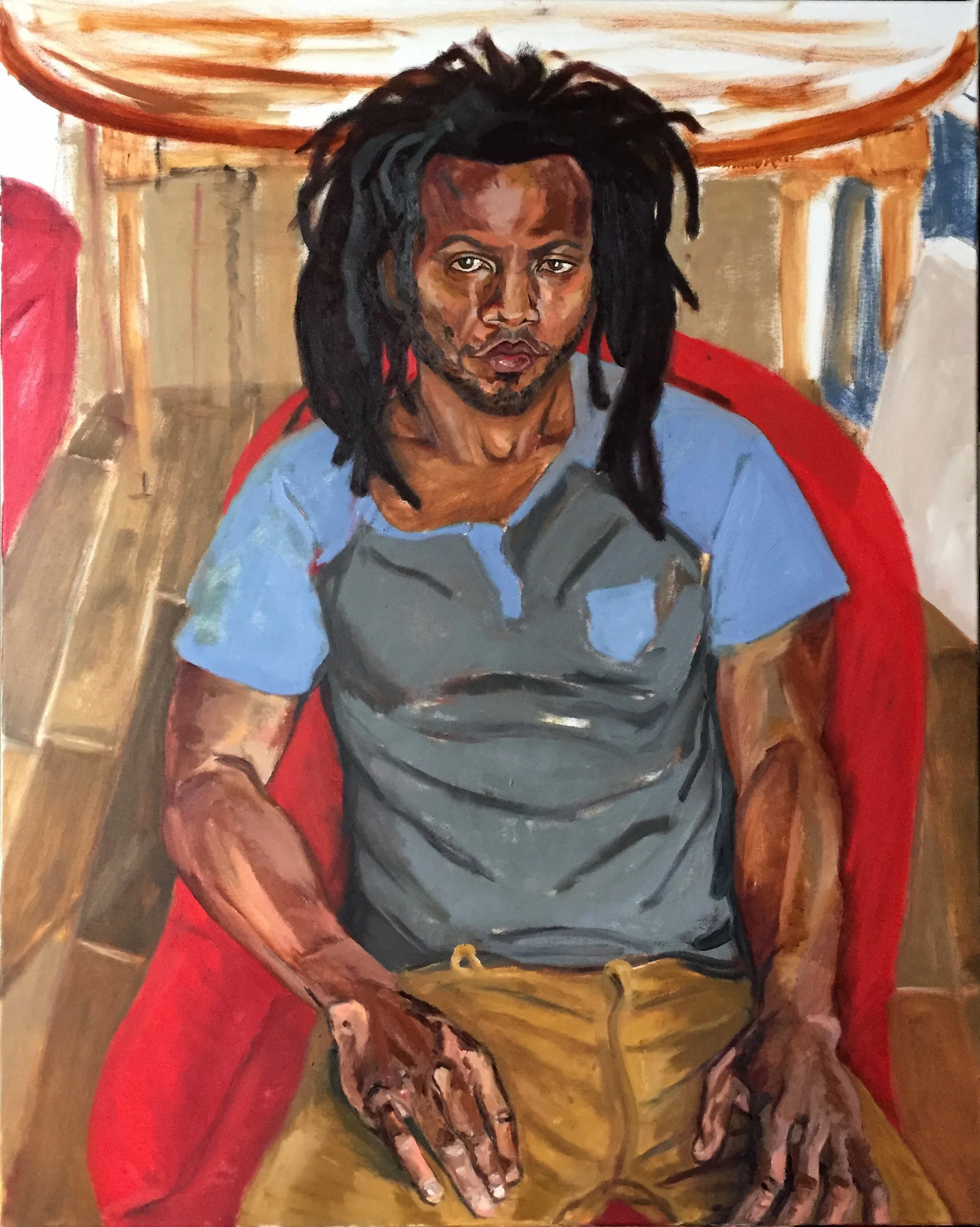 Jamaal, my love. (unfinished) oil on canvas approx. 30x40