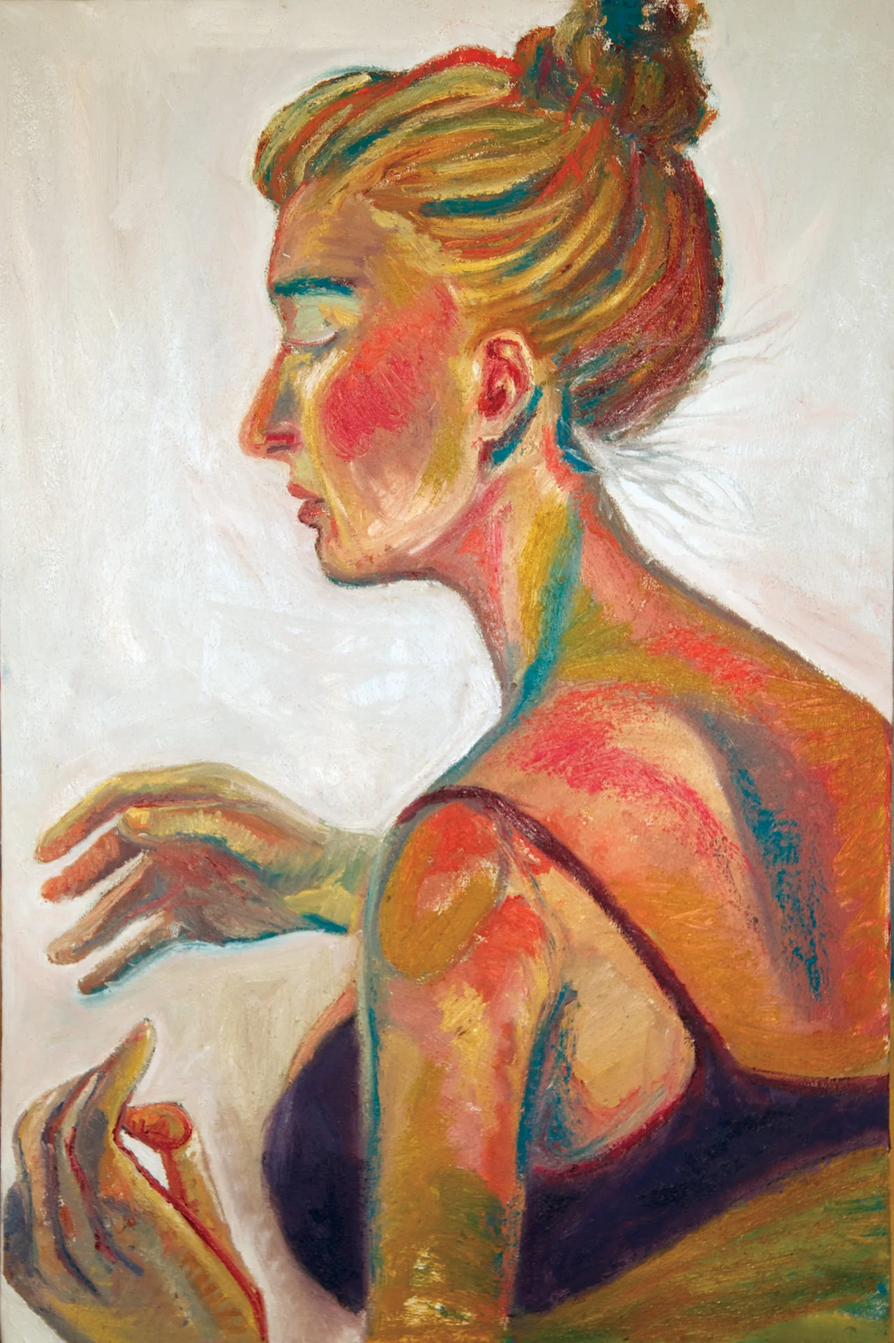 Irene oil and sand on canvas 20x34