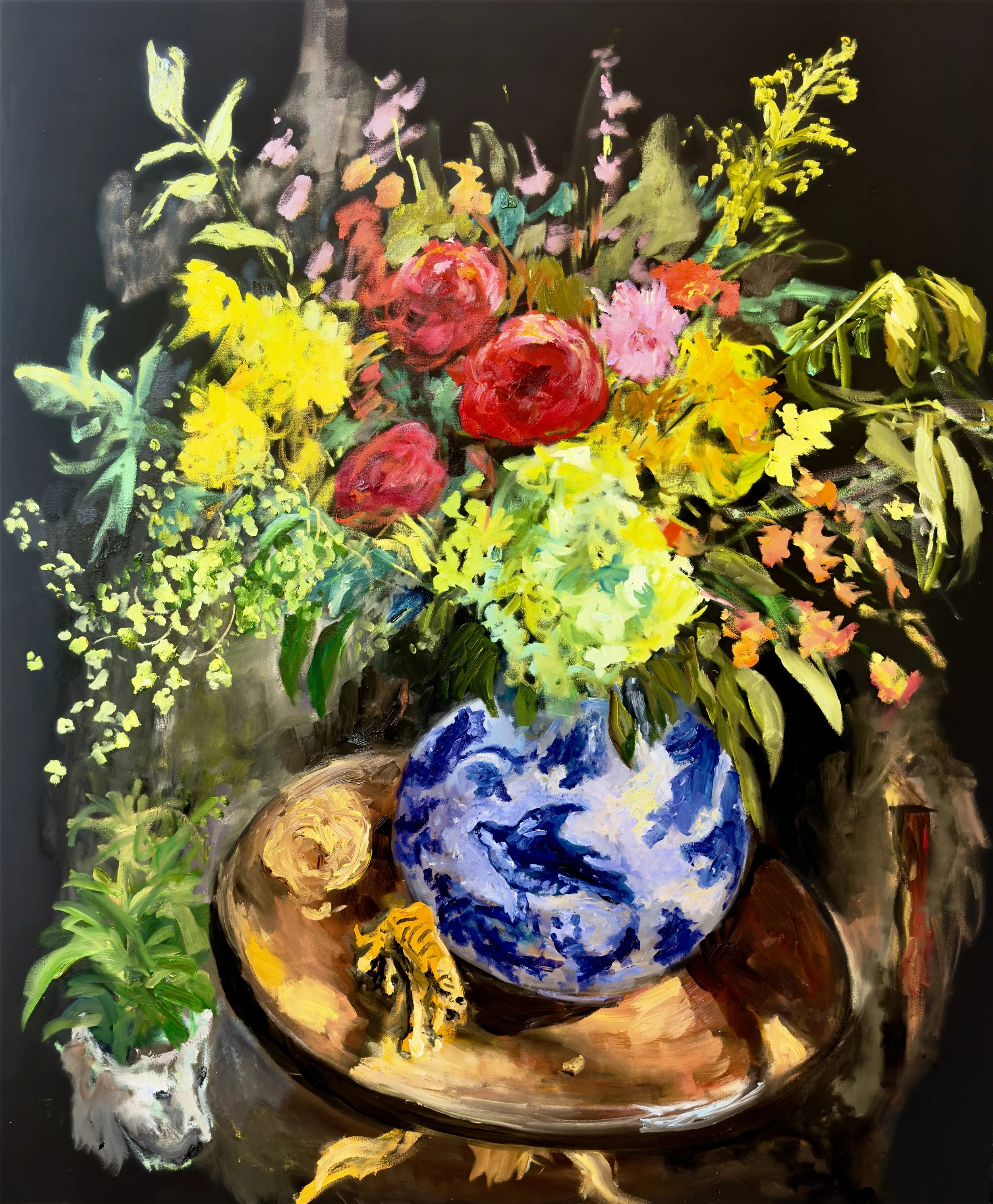 Flowers with Tiger