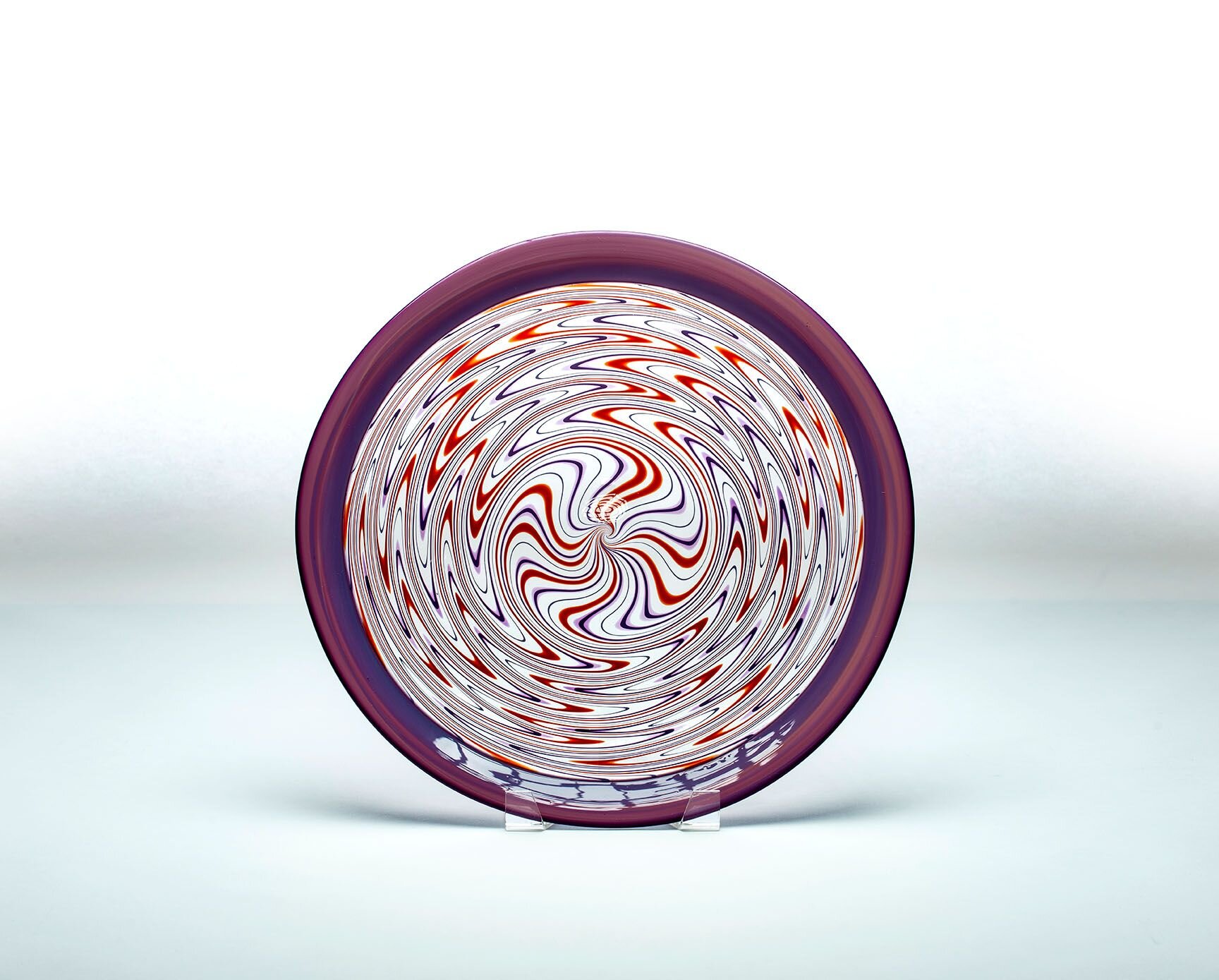 Purple rimmed switch back platter.jpeg