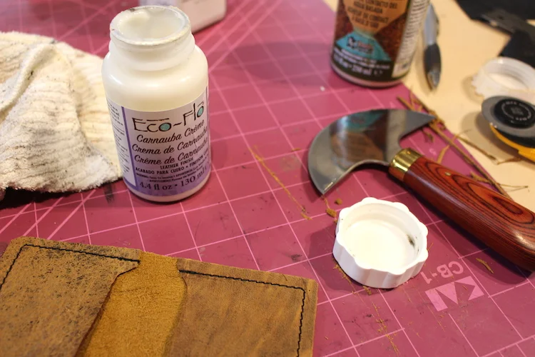 Trim the corners with the blade.