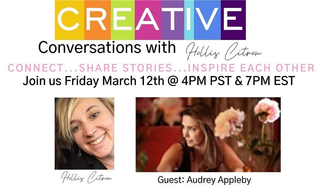 I&rsquo;m so excited to be interviewed by Hollis Gross-Citron on the Creative Conversations Podcast tomorrow [Friday, March 12th @ 4 pm PST] ✨ 

We&rsquo;ll be talking all thing music and what I have in store for the year ahead! Pssst, it&rsquo;s mor