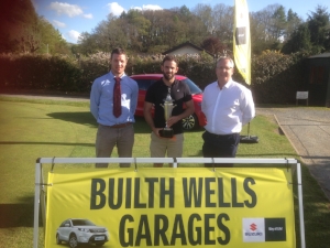 Club Captain, Tom Davies, Sayce Cup winner, Sam Williams, Main Sponsor, Martyn Evans (Builth Wells Garages Limited)