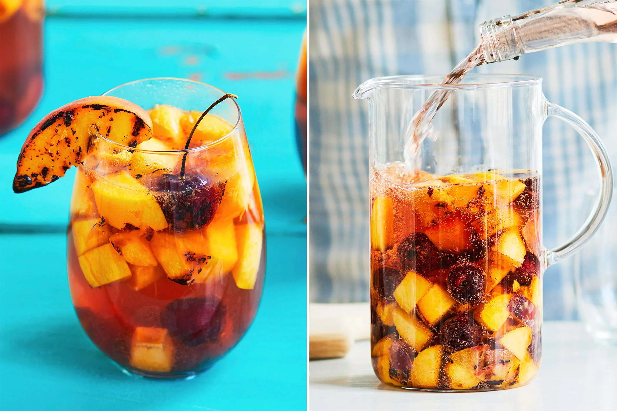 Charred Peach Rosé Sangria