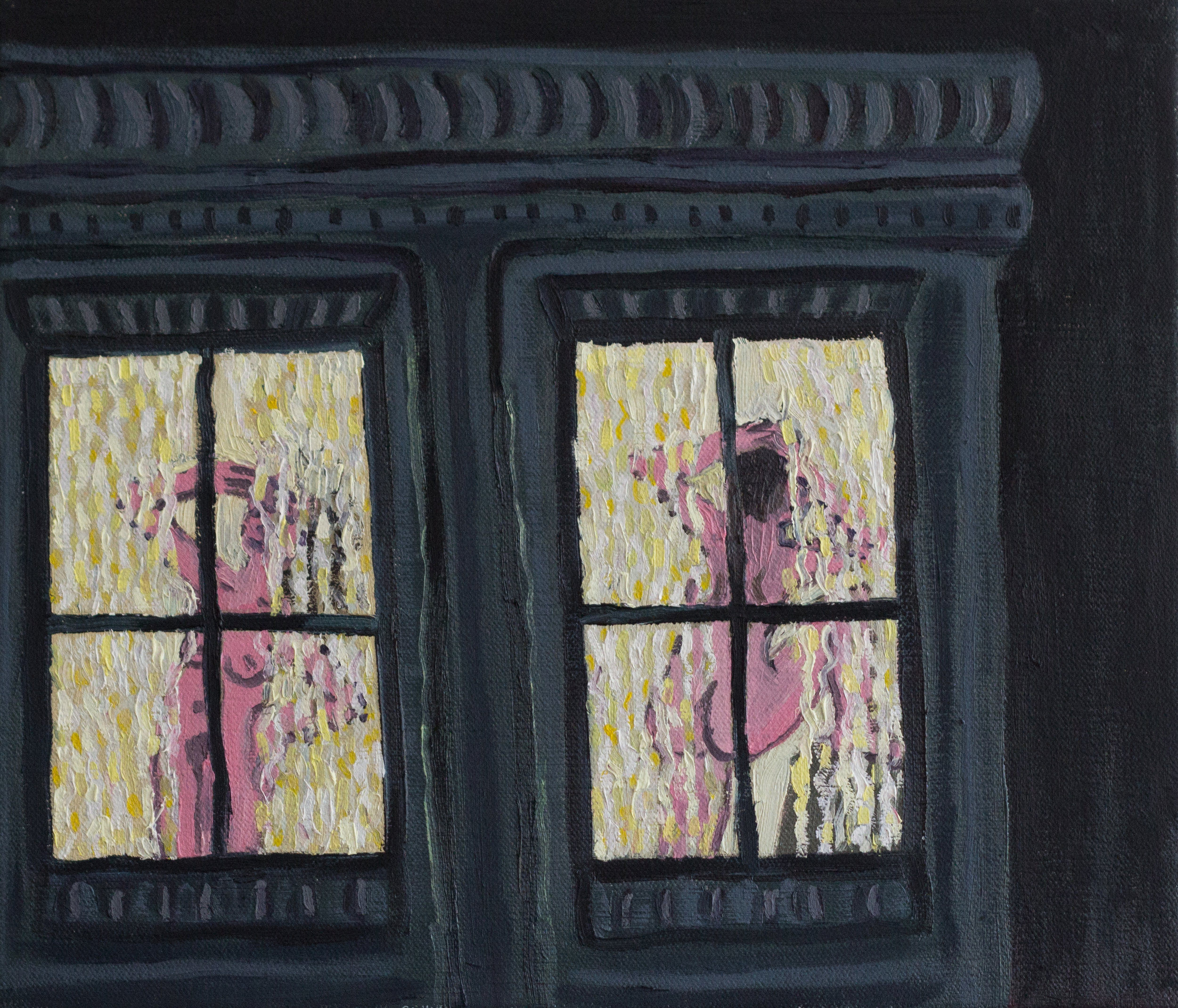  Window Women  oil on canvas  12"x14"    