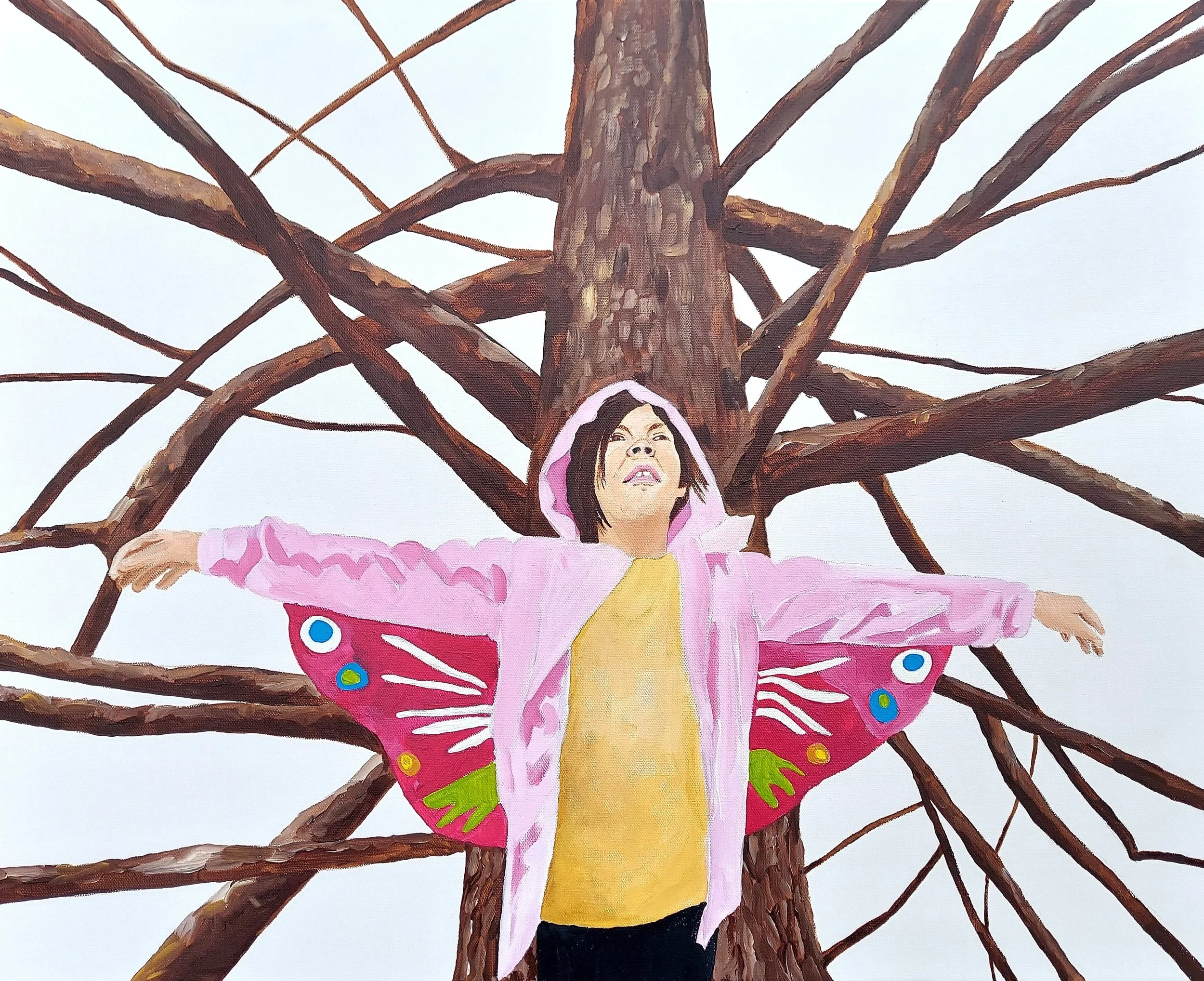 Breathing with the Trees, 24x30, Acrylic Painting