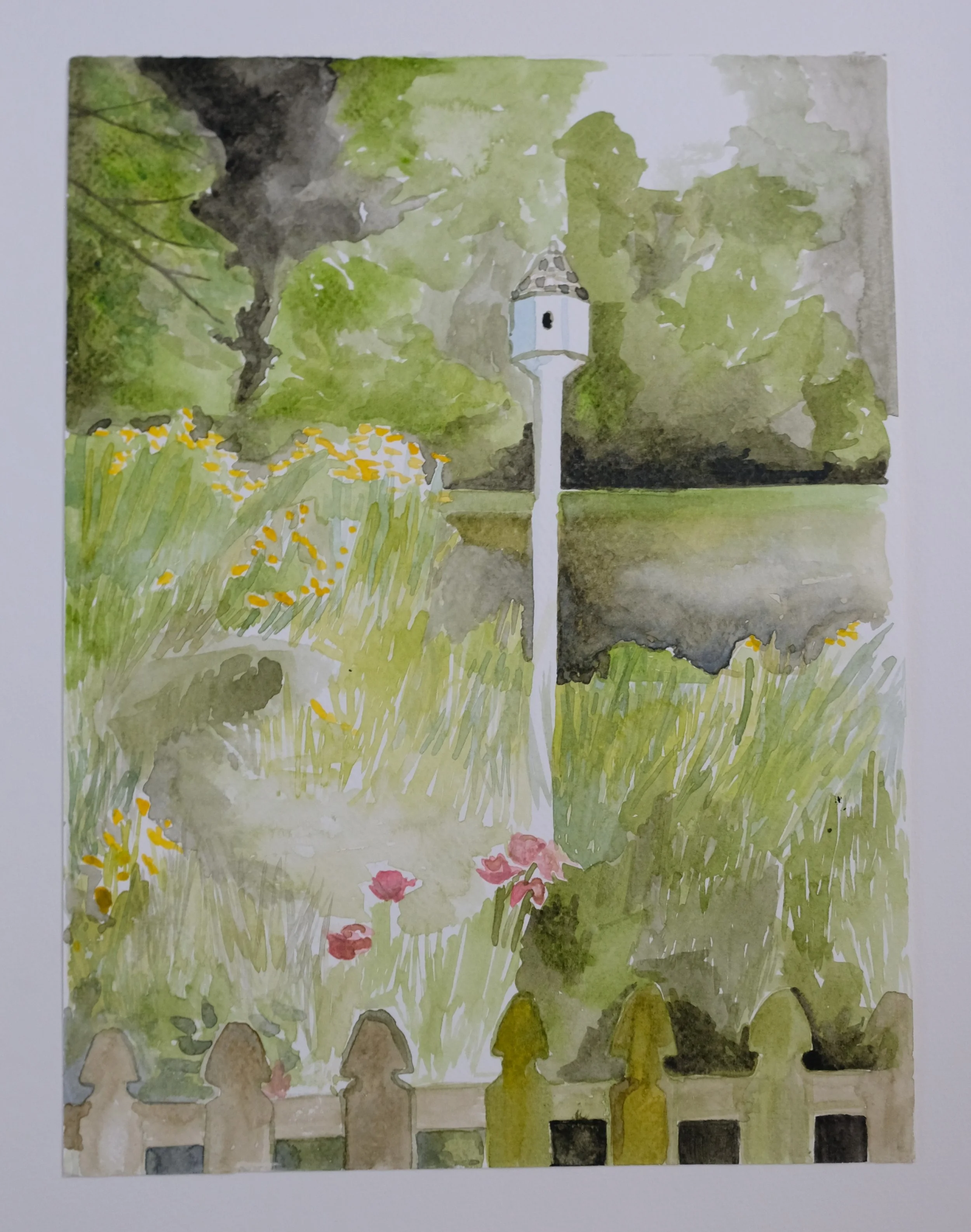 Lutherville, 11x14, Framed Watercolor Painting