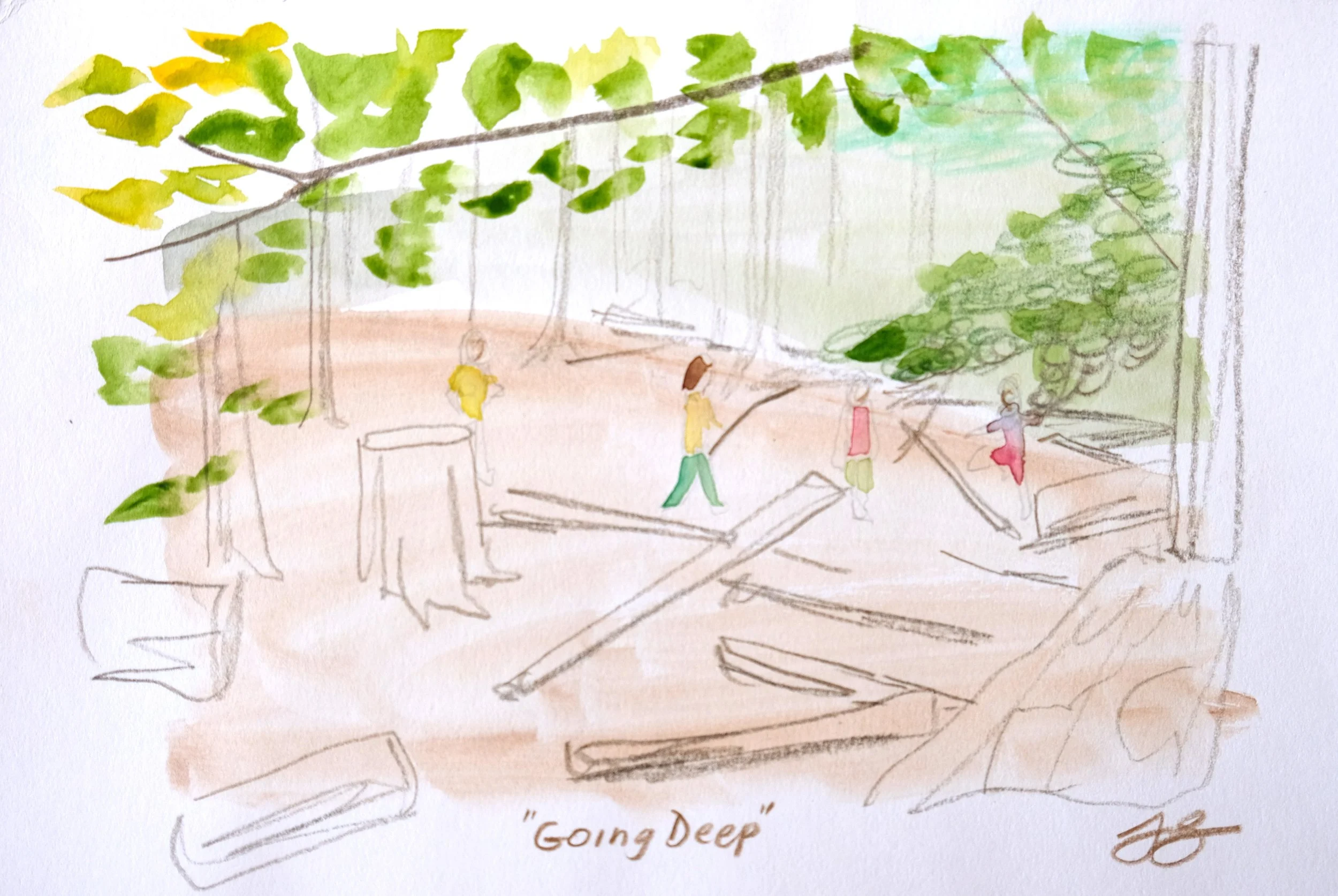 Going Deep - Original Watercolor