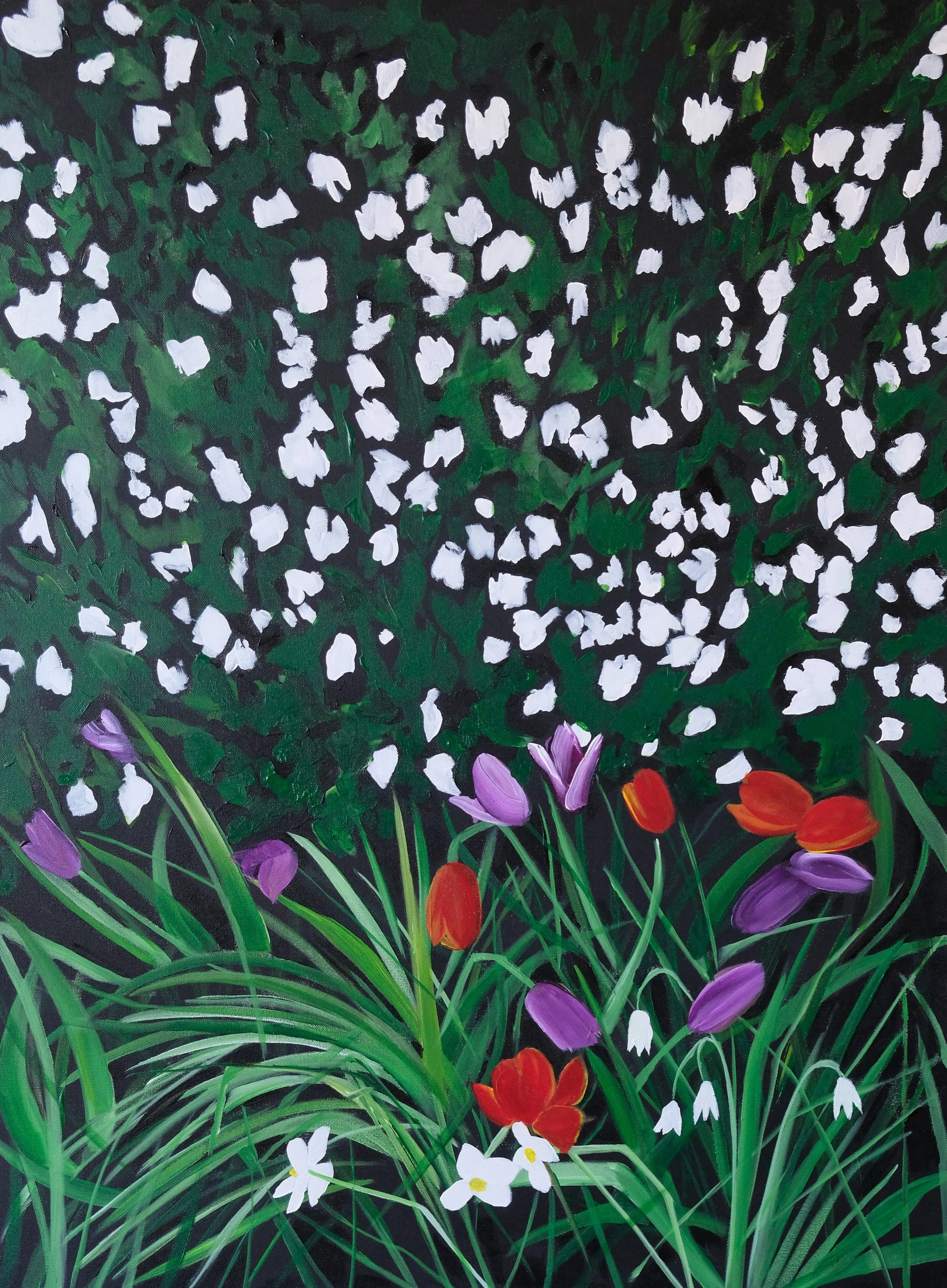 After the Rain (At River Farm), 30x40, Acrylic on Canvas, 2025
