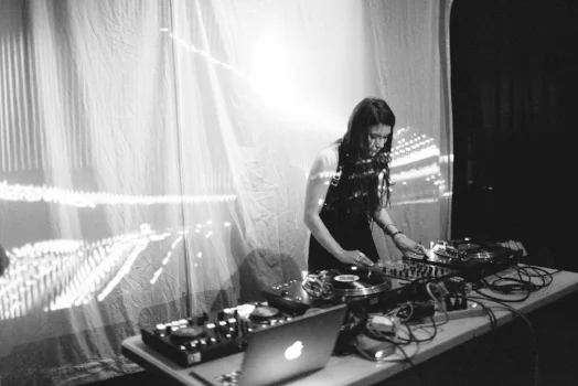 MKF KUNST (of BOAN) at The Hideout Theatre 03/17/17. Photo by Melissa Cha