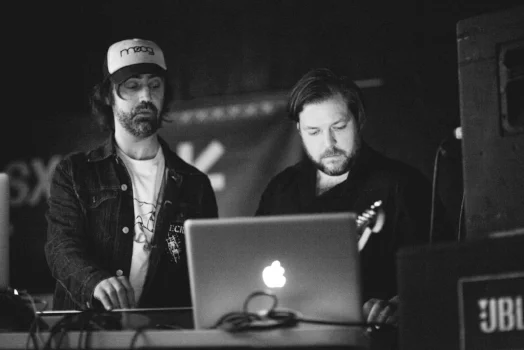 Antoni Maiovvi and Timothy Fife at The Hideout Theatre 03/17/17. Photo by Melissa Cha