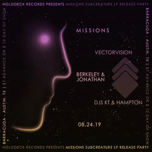 Missions Album Release Show - August 24th, 2019 at Barracuda in Austin