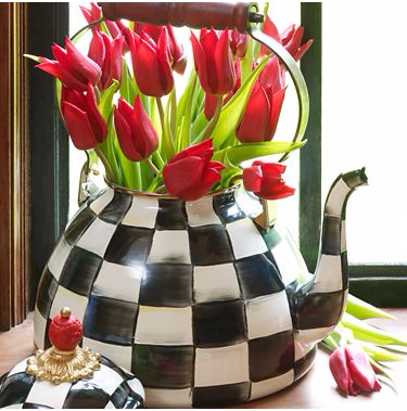 COURTLY CHECK ENAMEL TEA KETTLE - 2 QUART .png