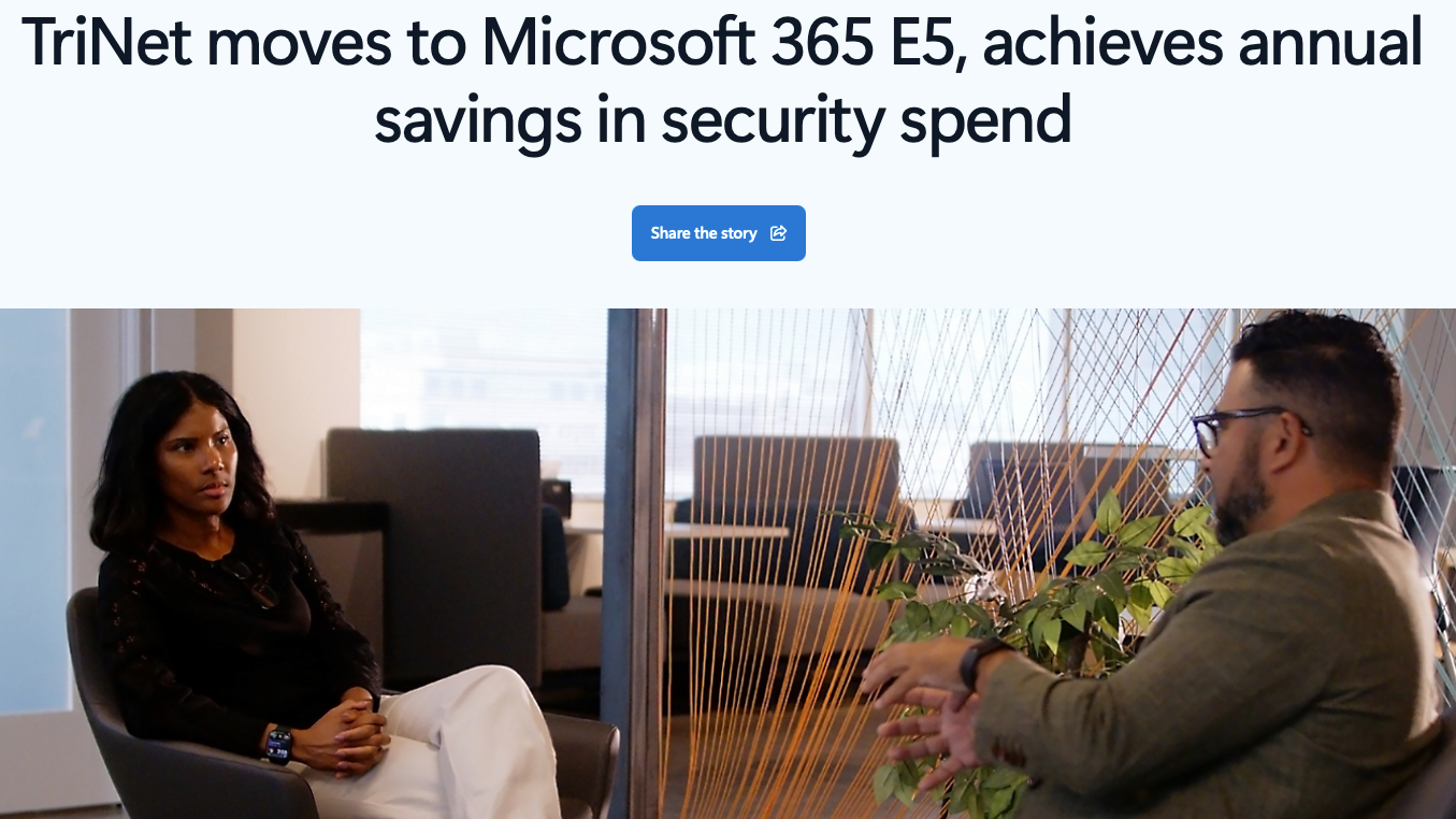 Microsoft TriNet Customer Story
