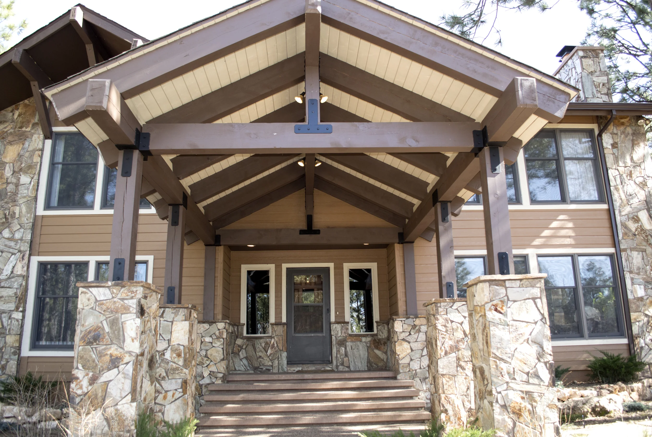 Exterior of a residential home near Flagstaff, Arizona.