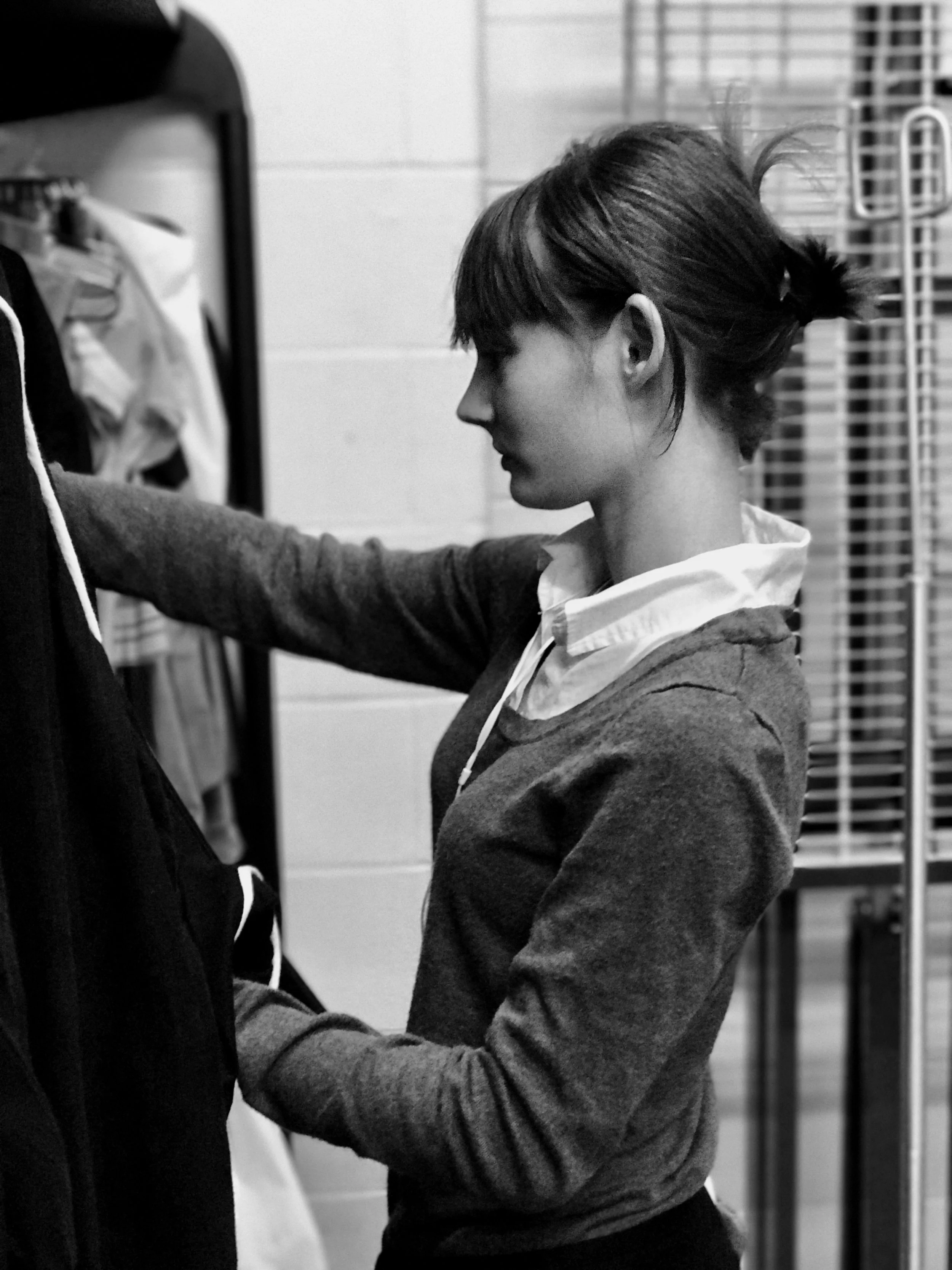 Backstage in the Costume Shop.