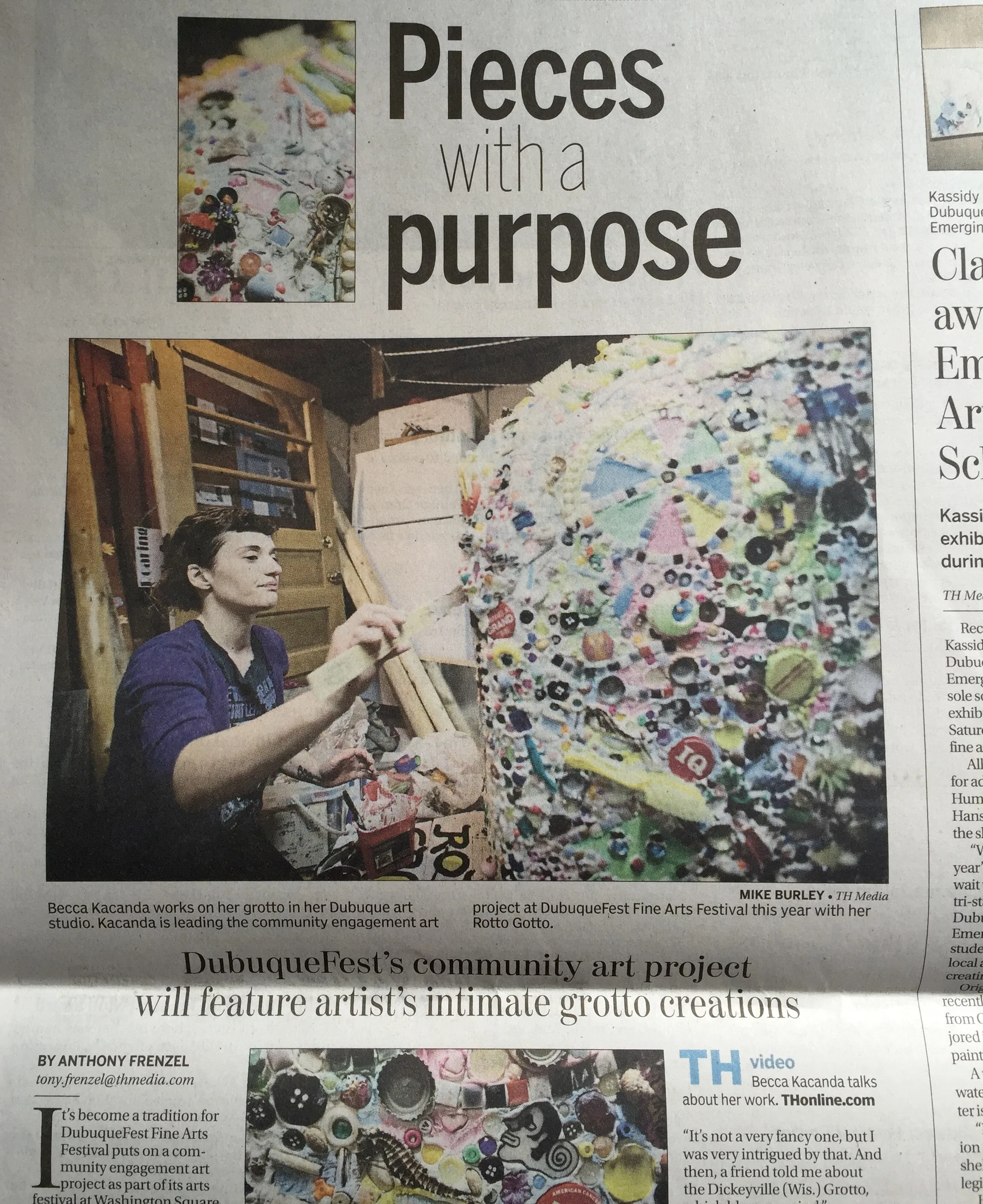Thanks so much to the Telegraph Herald for this feature article + video about my project! You can click here to read the article and watch the video!