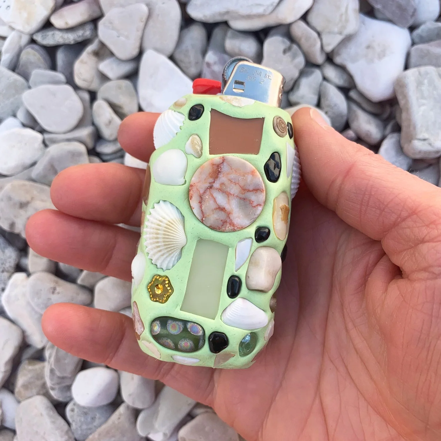 Grotto Lighter Case #11 - Sea Foam Penny