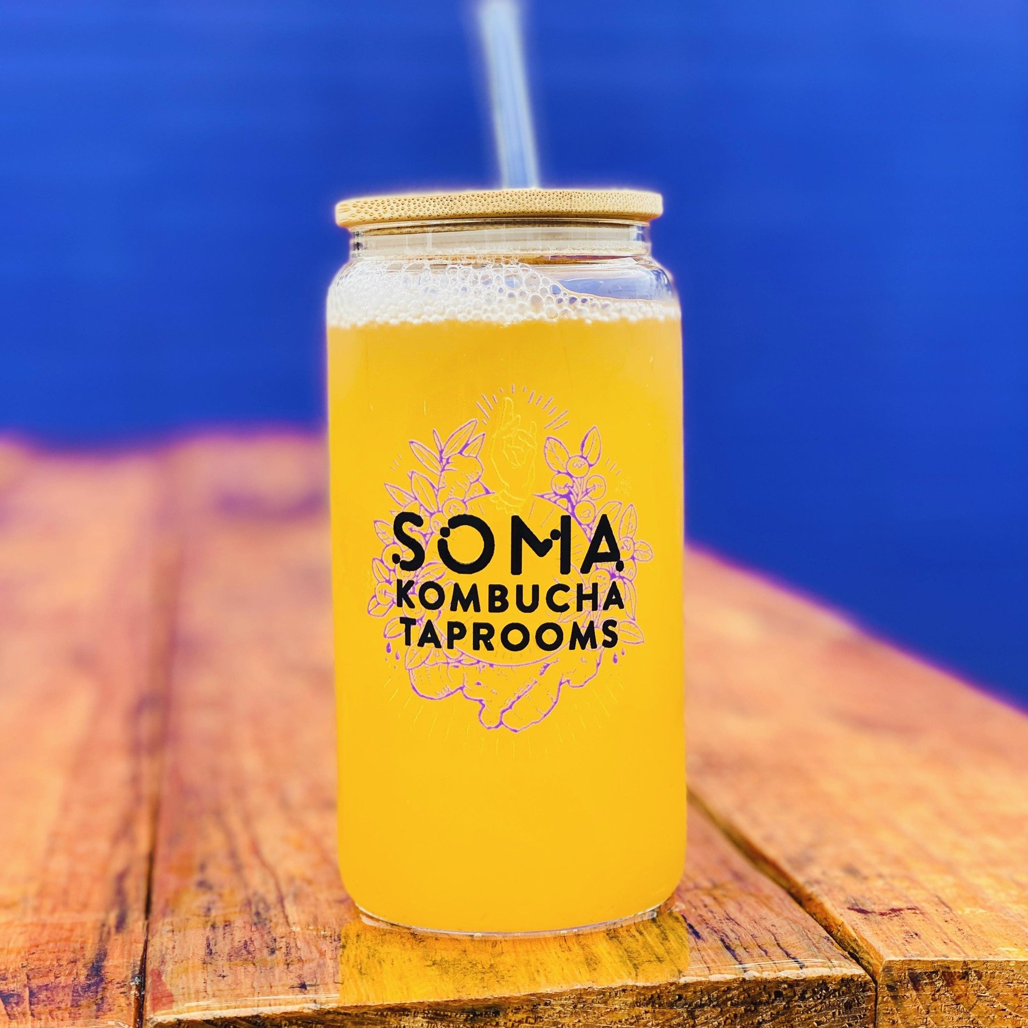 🌿 Introducing our latest addition to the Soma Kombucha Taproom family: Reusable Glasses with Lid and Straw! 🥤♻️

Say goodbye to single-use cups and hello to sustainability with our adorable and eco-friendly glasses. Made with love and care for both